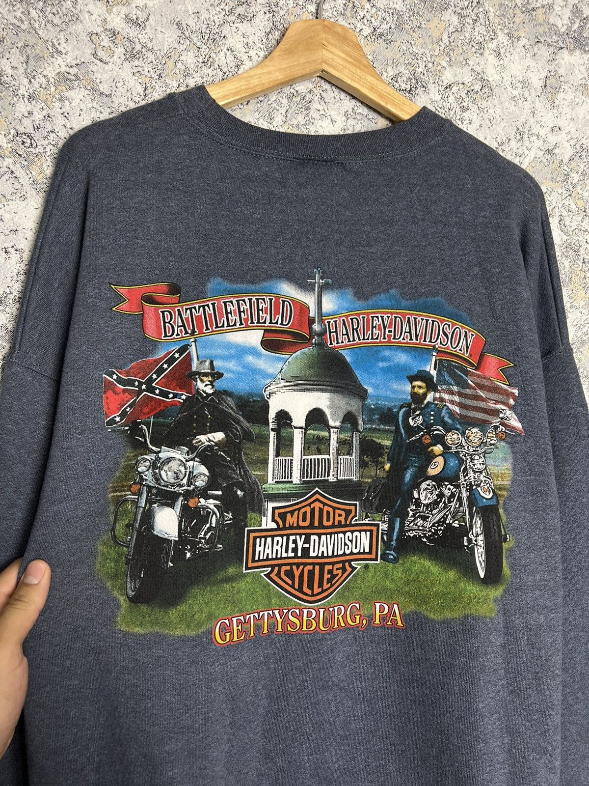 West Coast Choppers Vintage Harley Davidson Battlefield Sweatshirt Big Logo 2005 Size US XL / EU 56 / 4 - 2 Thumbnail