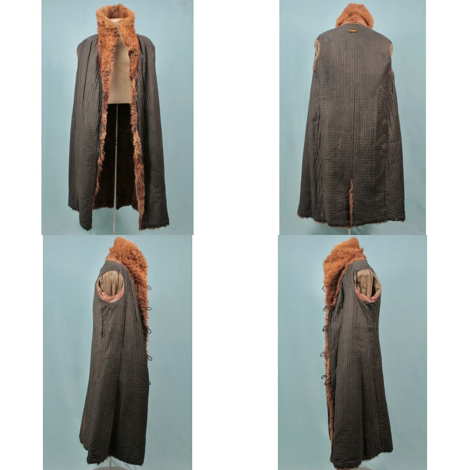 Vintage ANTIQUE Fur Coat Men's VTG Edwardian Brown 1900s long coat Sz M-L Fur Coat Mens Brown 1900s Edwardian VTG Antique Size US M / EU 48-50 / 2 - 8 Thumbnail