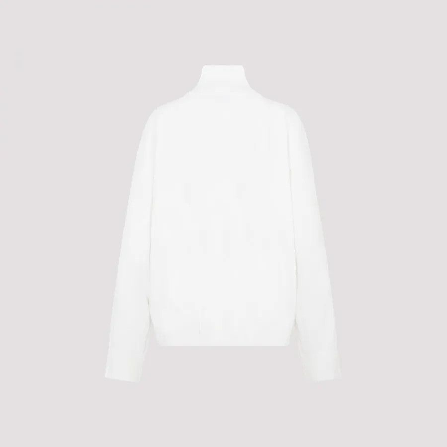 Bottega Veneta o1n1vont1225 Light Wool Trutleneck Sweater in White Size M / US 6-8 / IT 42-44 - 2 Thumbnail