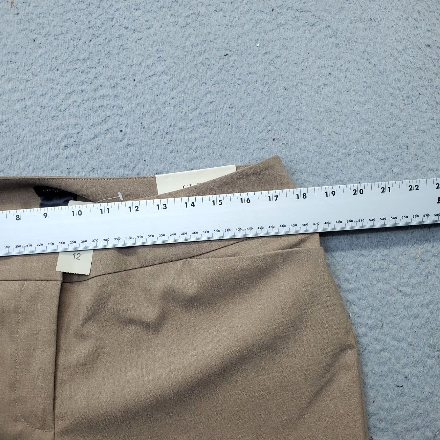 Ann Taylor Ann Taylor Curvy Bootcut Pants Women 12 Tan Formal Flat Front Stretch High Waist Size 34" / US 12 / IT 48 - 6 Thumbnail