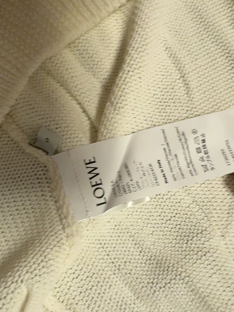 Loewe Loewe White knitted cardigan Size S / US 4 / IT 40 - 4 Thumbnail