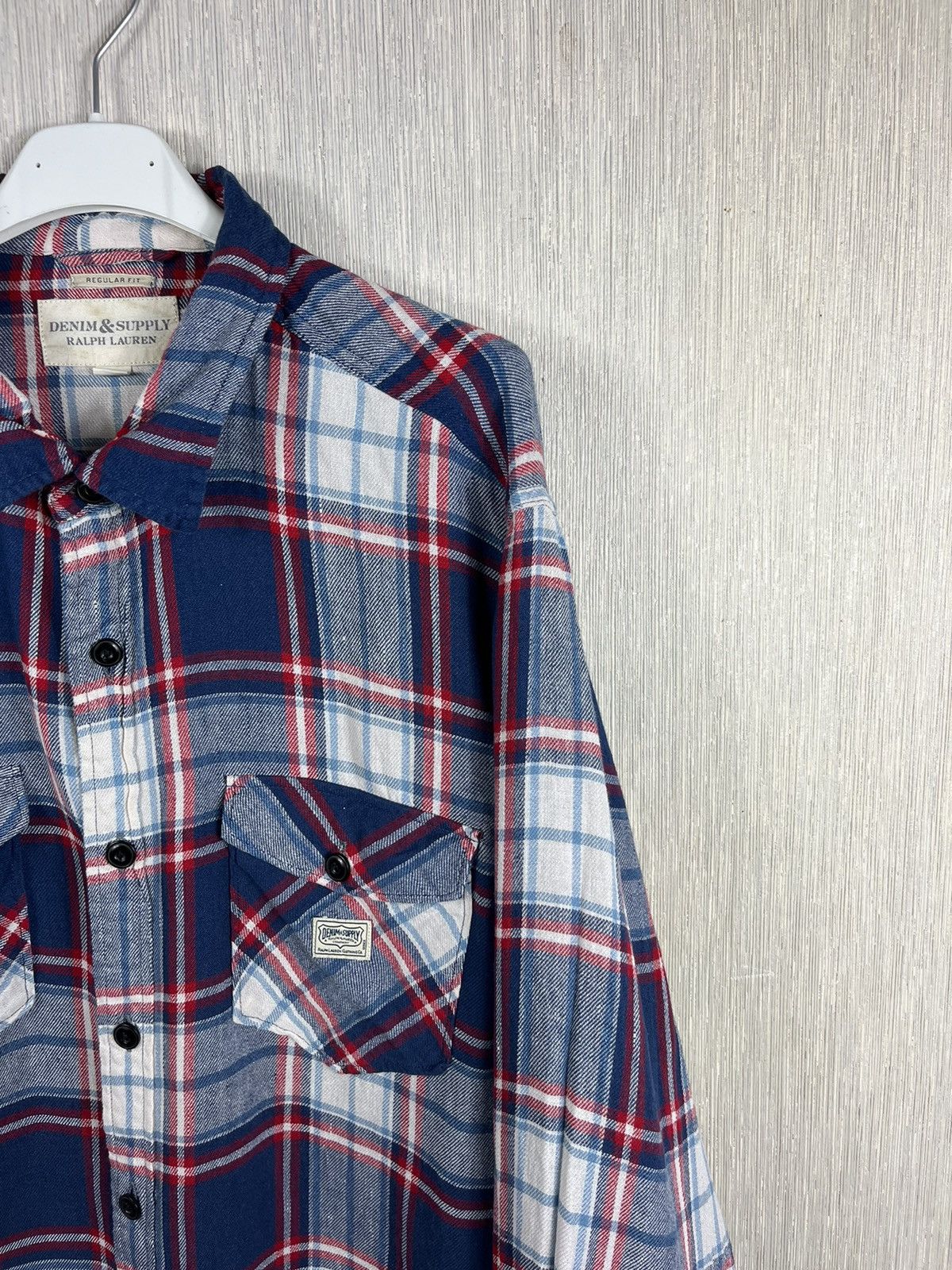 Denim & Supply Ralph Lauren × Flannel × Ralph Lauren Ralph Lauren denim& supply linen flannel checked plaid shirt Size US XL / EU 56 / 4 - 3 Thumbnail