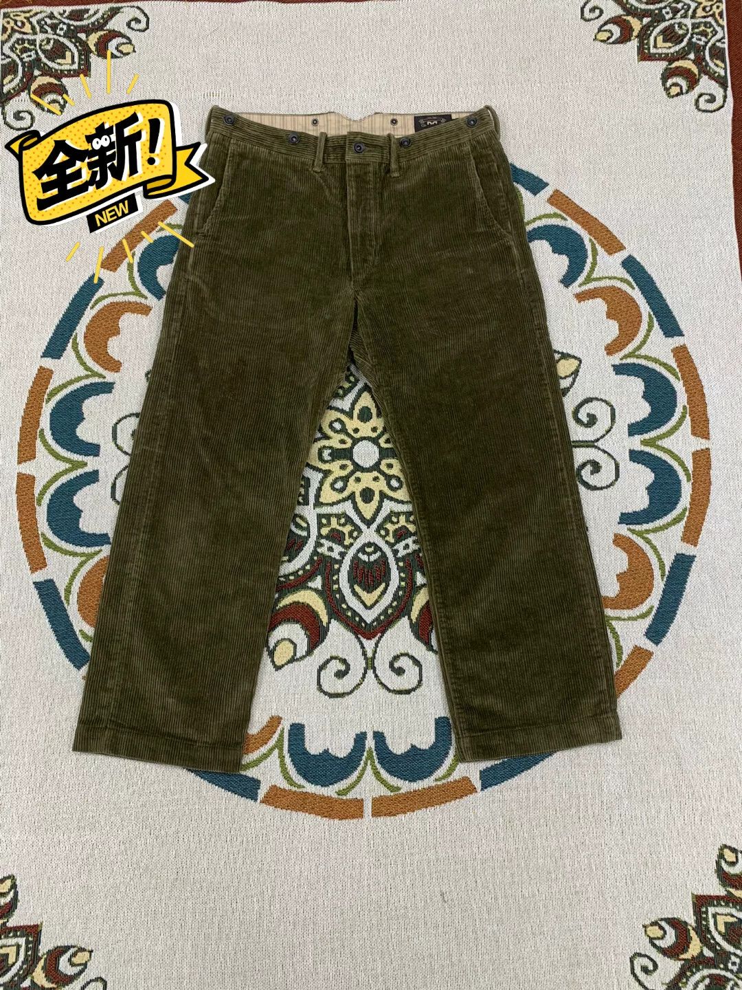 RRL Ralph Lauren RRL Vintage Corduroy Overall Wide-Leg Pants Size US 32 / EU 48 - 1 Thumbnail