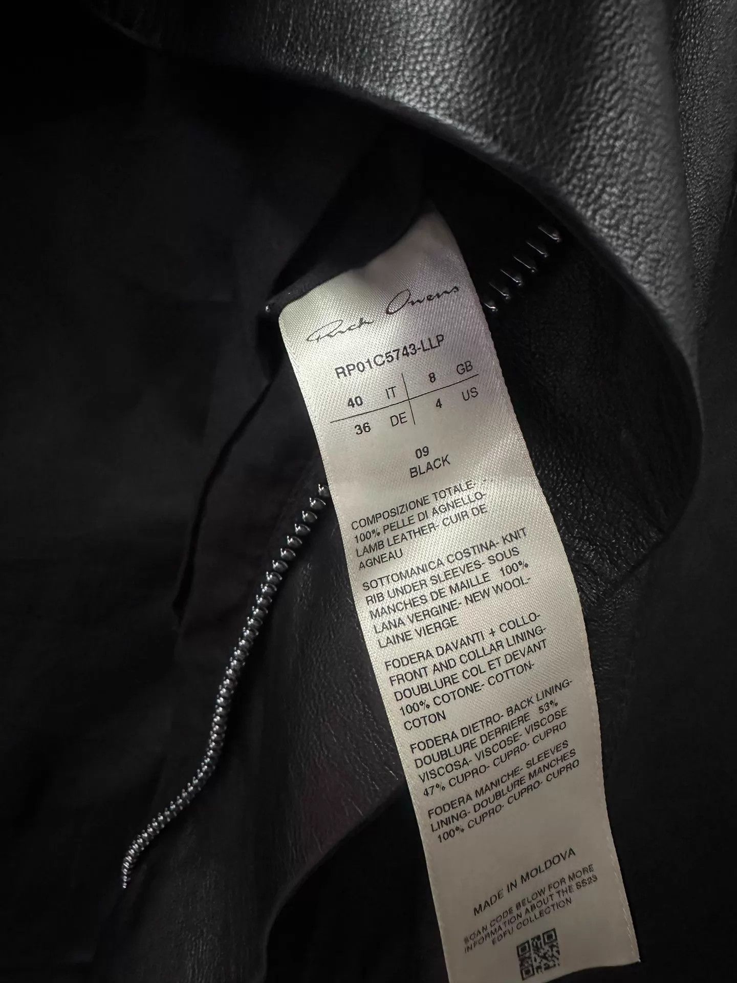 Rick Owens Rick Owens Naska Biker Jacket Lambskin Women's Size 40 Size S / US 4 / IT 40 - 4 Thumbnail