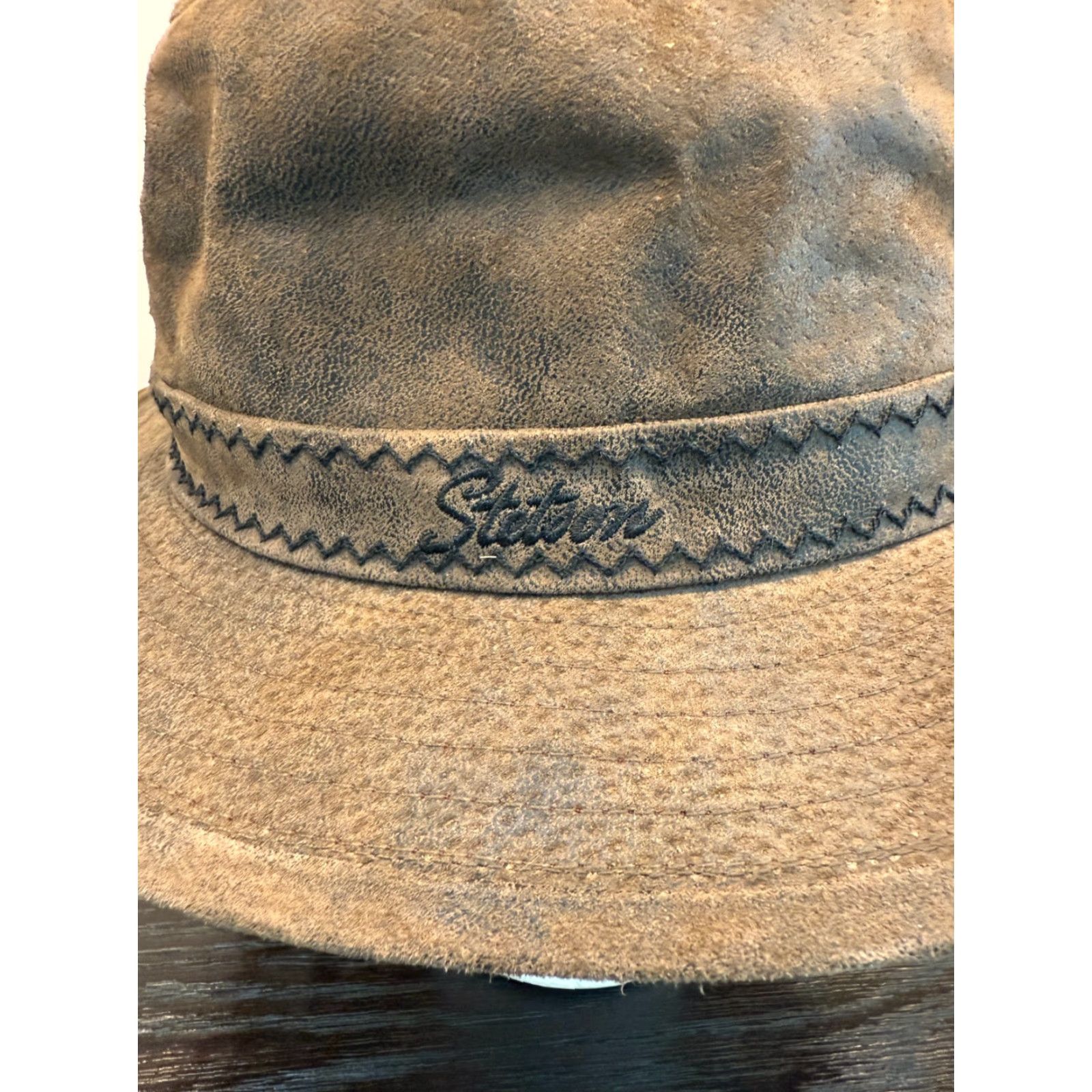 Stetson Stetson Hat XS Brown Leather Madras Lined Bucket Travel Hike Mens Size ONE SIZE - 3 Thumbnail