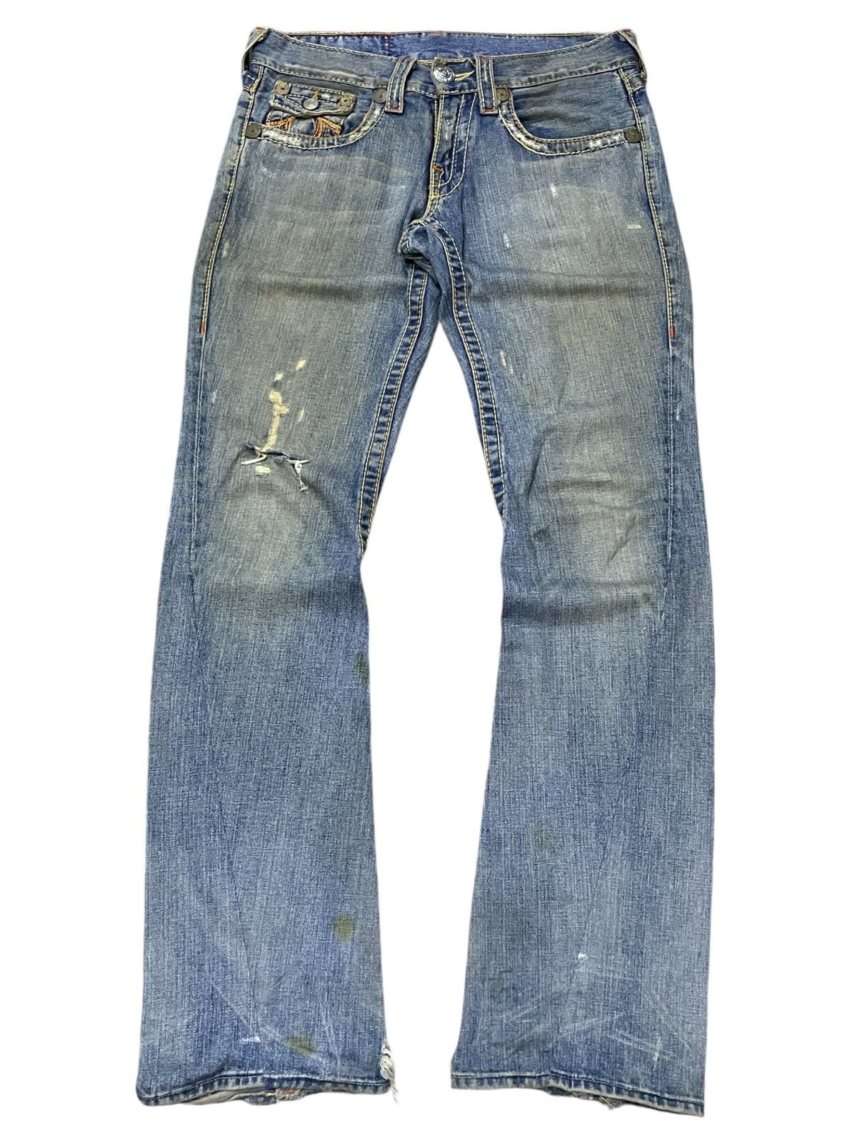 Hysteric Glamour × True Religion True Religion Rainbow Joey Heavy Stitched Distressed Jeans Size US 32 / EU 48 - 2 Thumbnail