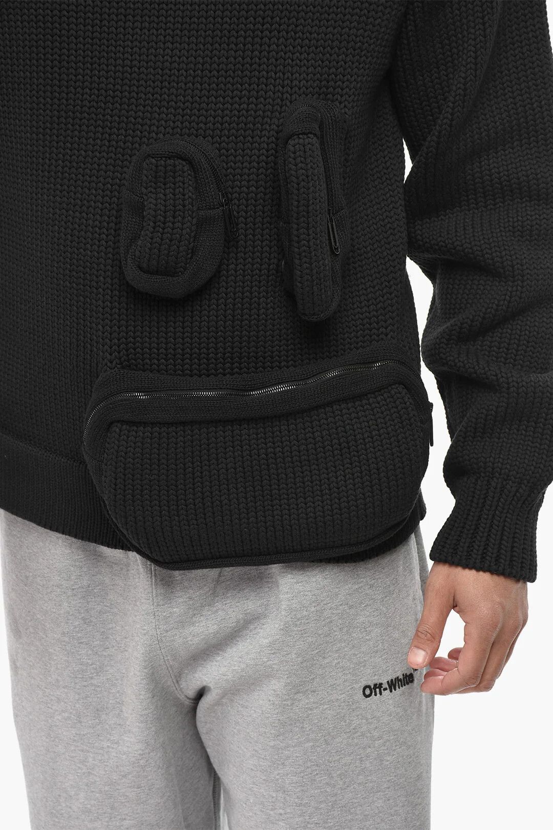 Off-White og1mm0526 Crewneck Sweater in Black Size US L / EU 52-54 / 3 - 3 Thumbnail