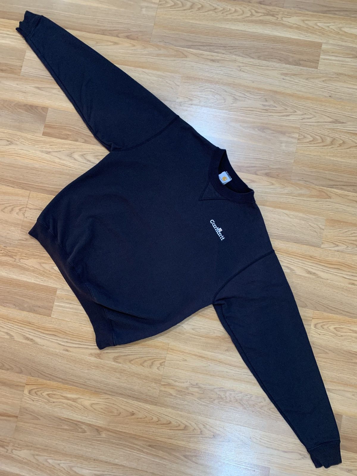 Carhartt Sz L - Vintage Carhartt Crewneck Fleece Sweatshirt (Black) Size US L / EU 52-54 / 3 - 5 Thumbnail