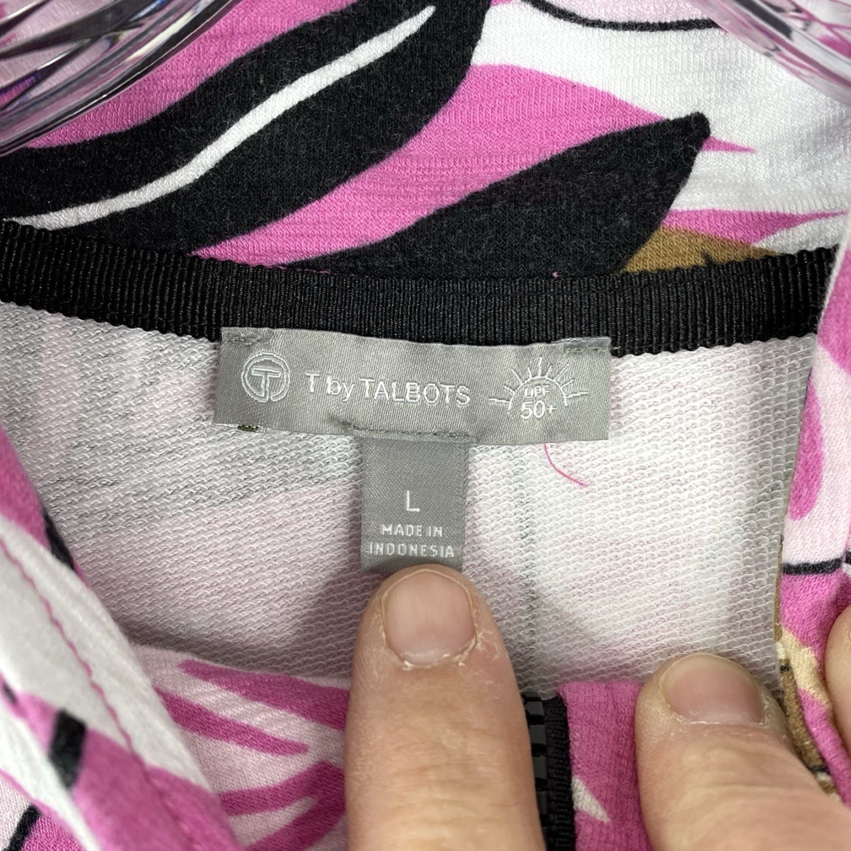Talbots Talbots Jacket Womens L 1/4 Zip Pullover Active Pink Floral UPF 50+ Sweater Shirt Running & Jogging Womens Size L / US 10 / IT 46 - 4 Thumbnail