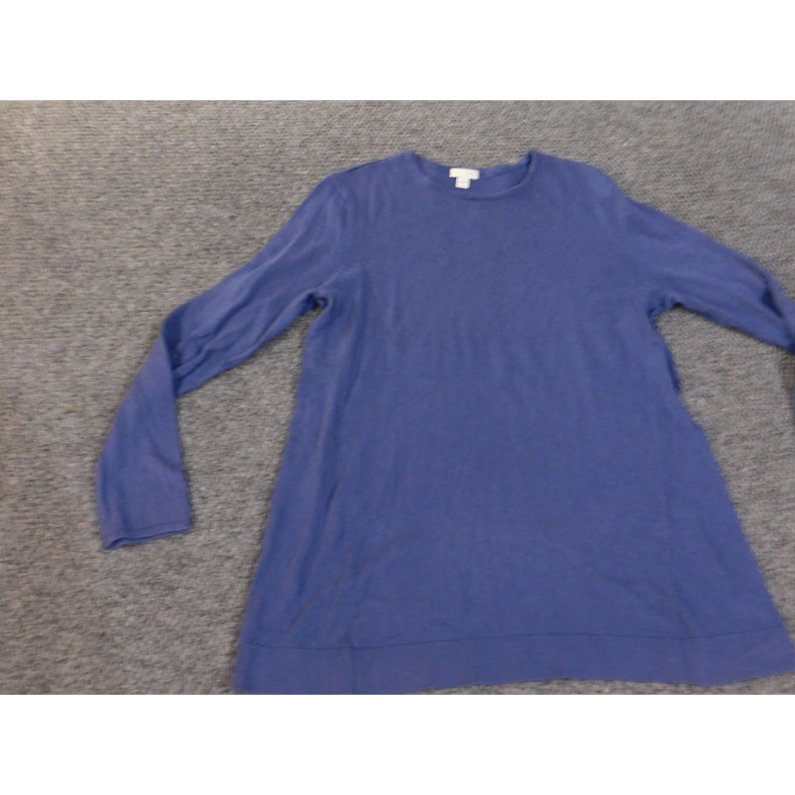 J. Jill J. Jill Sweater Small Blue Womens Pullover Crew Neck Cable-Knit Cotton Viscose Raglan Sleeve Long Sleeve Size S / US 4 / IT 40 - 3 Thumbnail