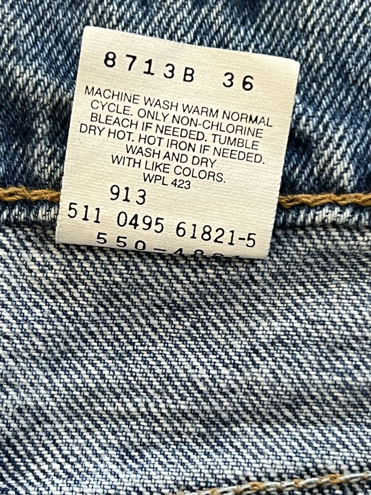 Levi's Vintage Levi’s Tapered 550 Blue Wash Size US 34 / EU 50 - 10 Thumbnail