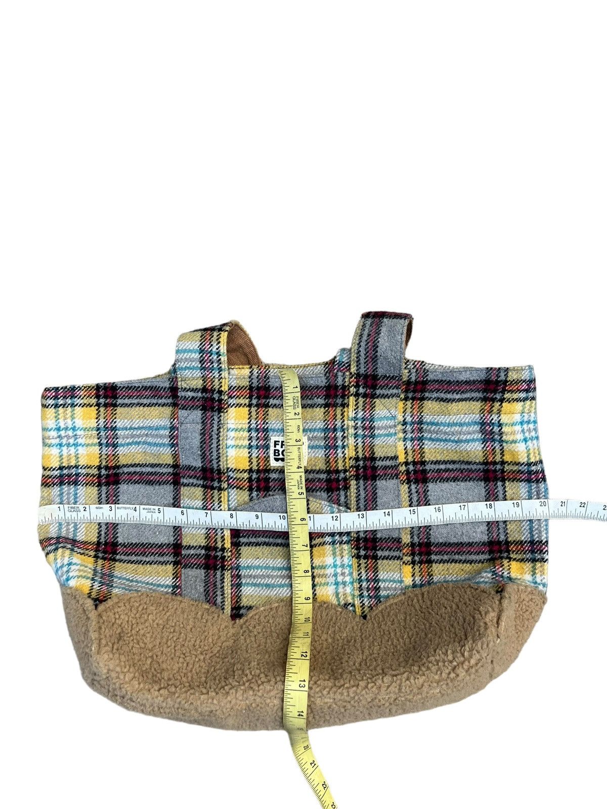 Frapbois Vintage Frapbois Japan Flannel & Fleece Hybrid Tote Bag Size ONE SIZE - 19 Thumbnail