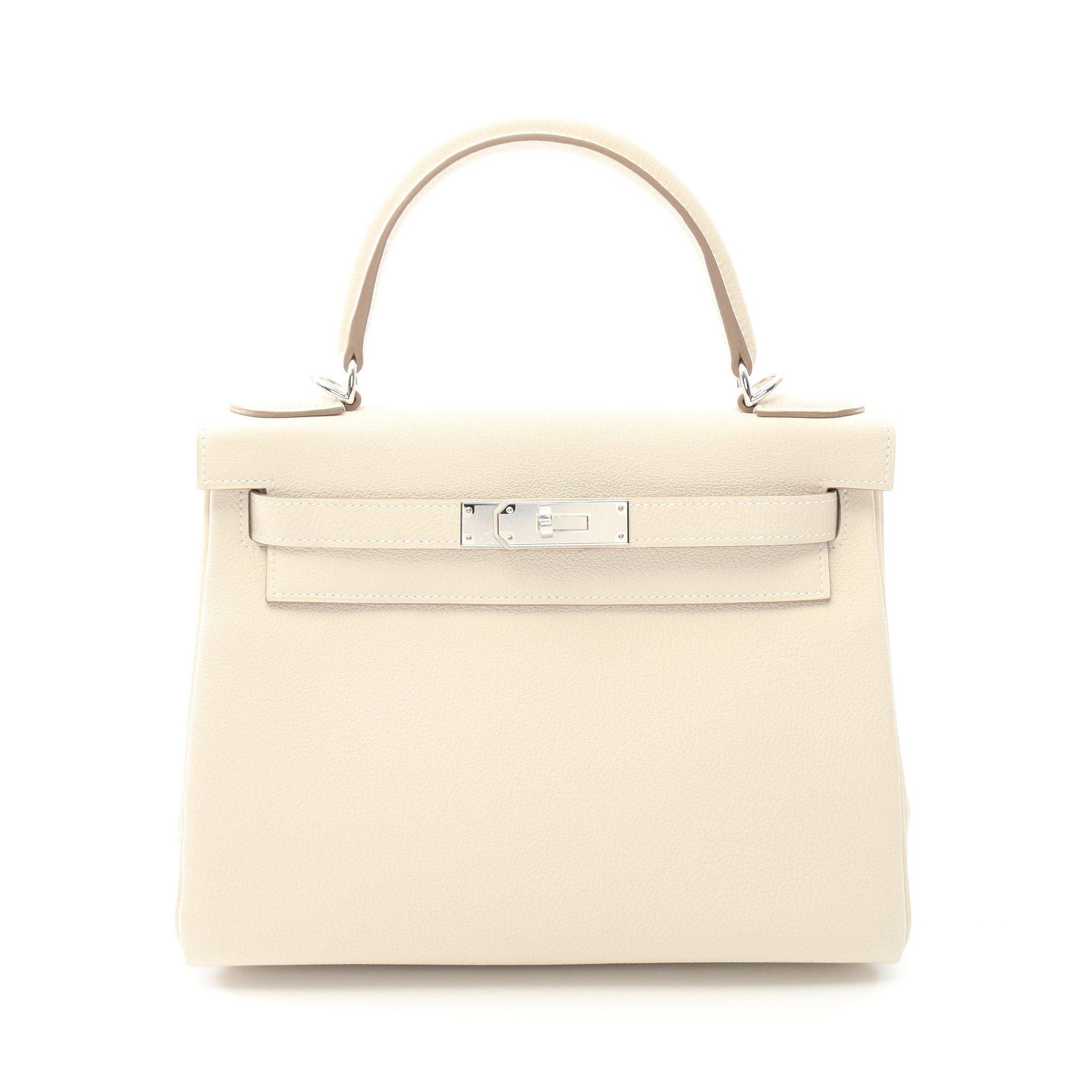 Hermes Hermes Kelly28 Kure Handbag Togo Off White Silver Hardware Inner Stitch Double Engraved Size ONE SIZE - 1 Thumbnail
