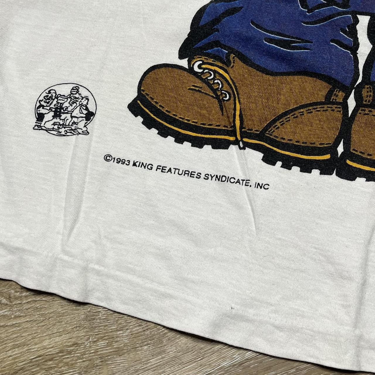 Vintage 1993 gangsta popeye single stitch tee Size US XL / EU 56 / 4 - 4 Thumbnail
