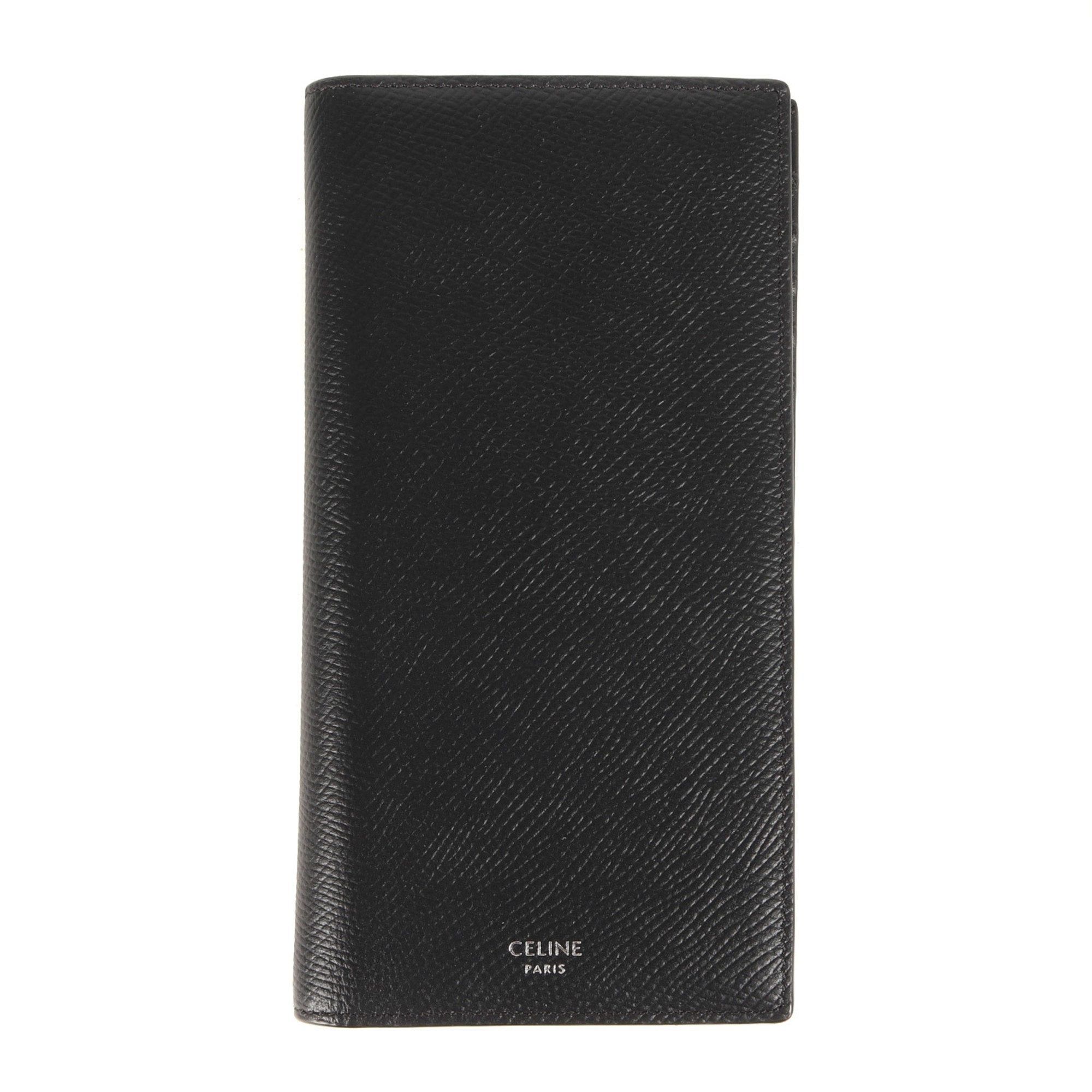 image of Celine Current Model Grained Calfskin Vertical Wallet With Coin Compartment 10C863Ben.38Si P-Sd-123