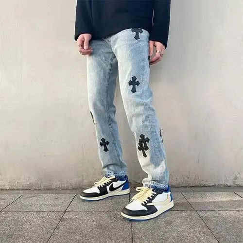 Jean Street hip hop washed cross jeans Size US 32 / EU 48 - 2 Thumbnail