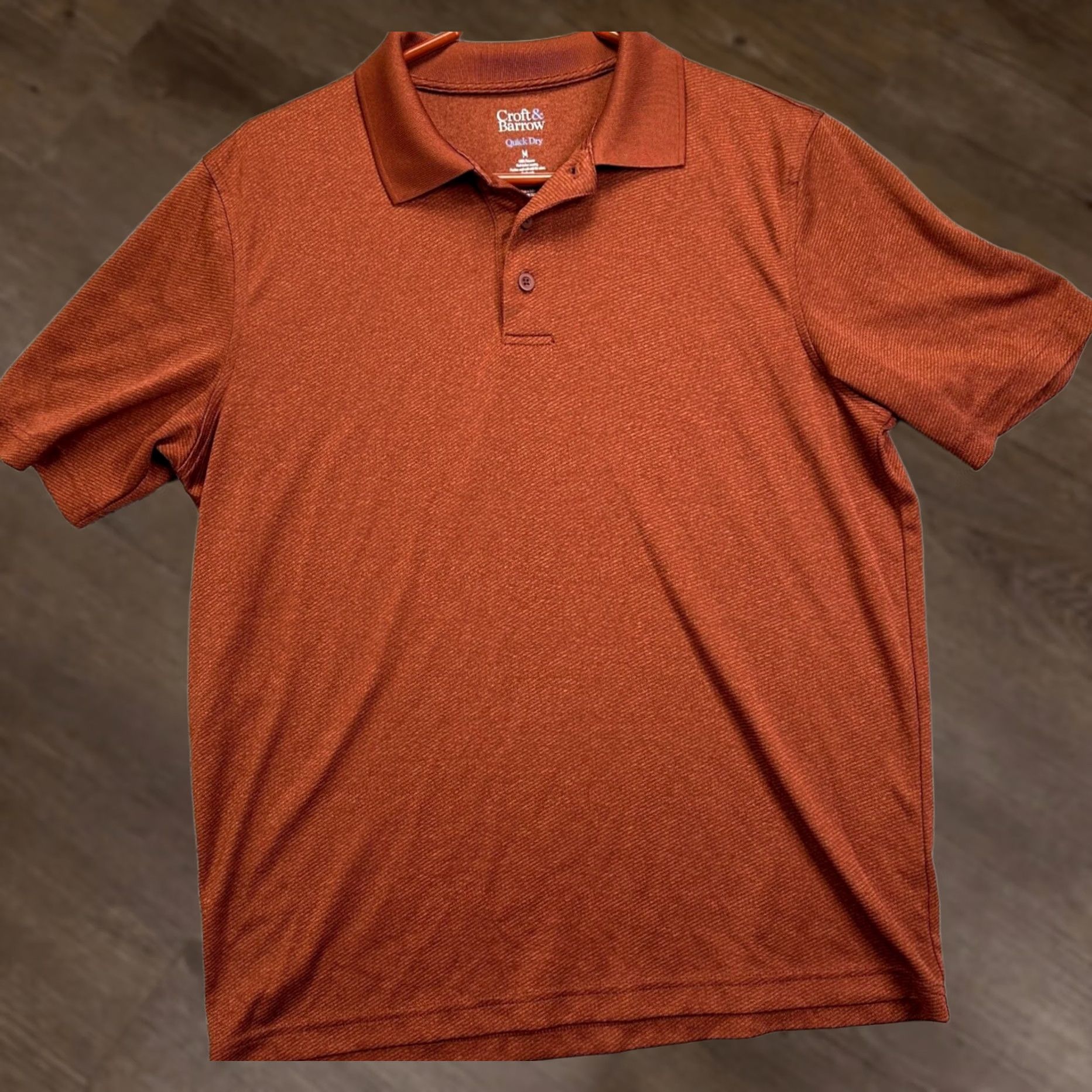 Croft & Barrow Croft Barrow Quick Dry Mens Medium Brown Golf Polo - Outdoor Activewear Shirt Size US M / EU 48-50 / 2 - 1 Thumbnail