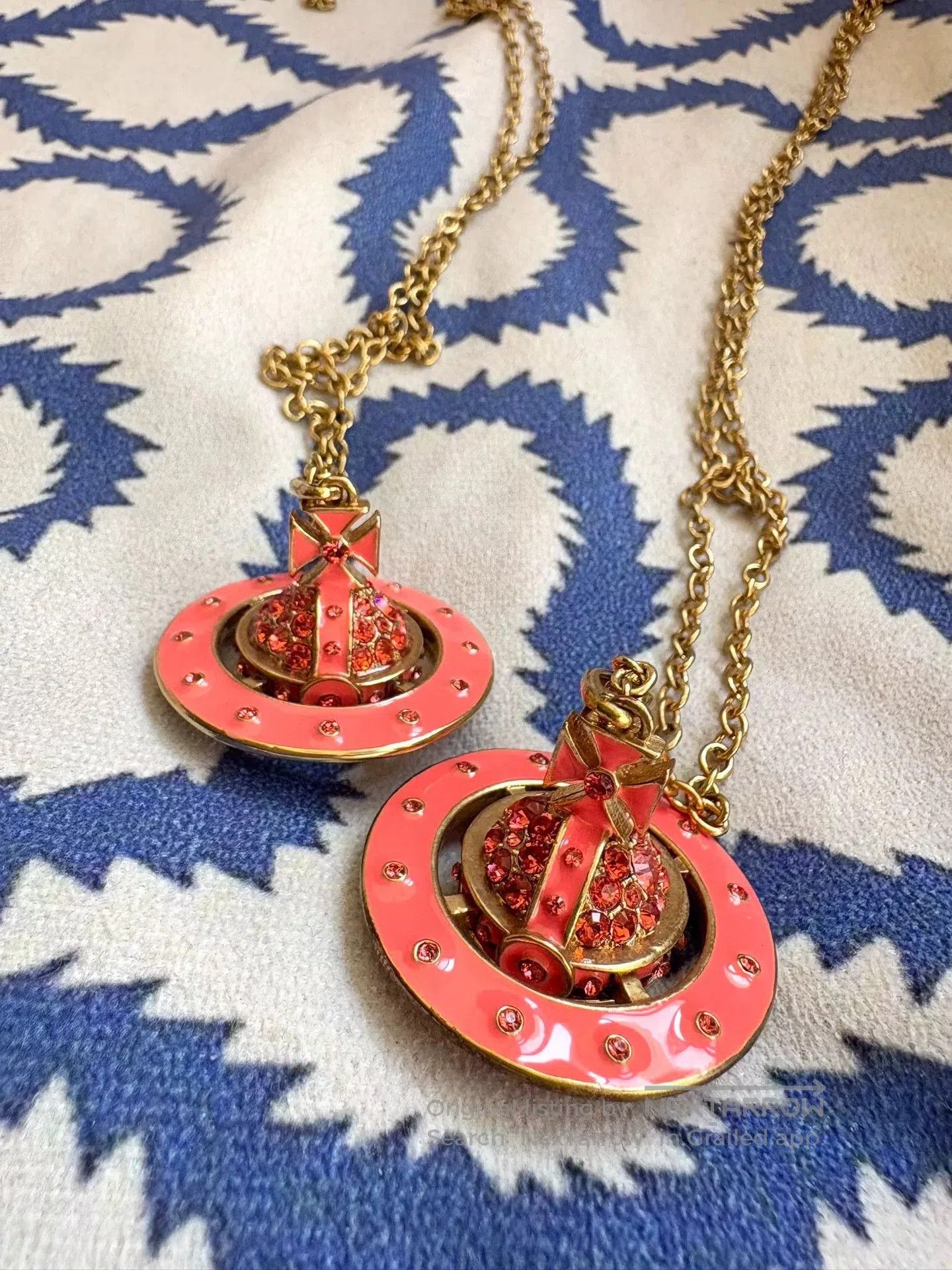 Vivienne Westwood vivienne westwood pink orb saturn necklace. Size ONE SIZE - 1 Thumbnail