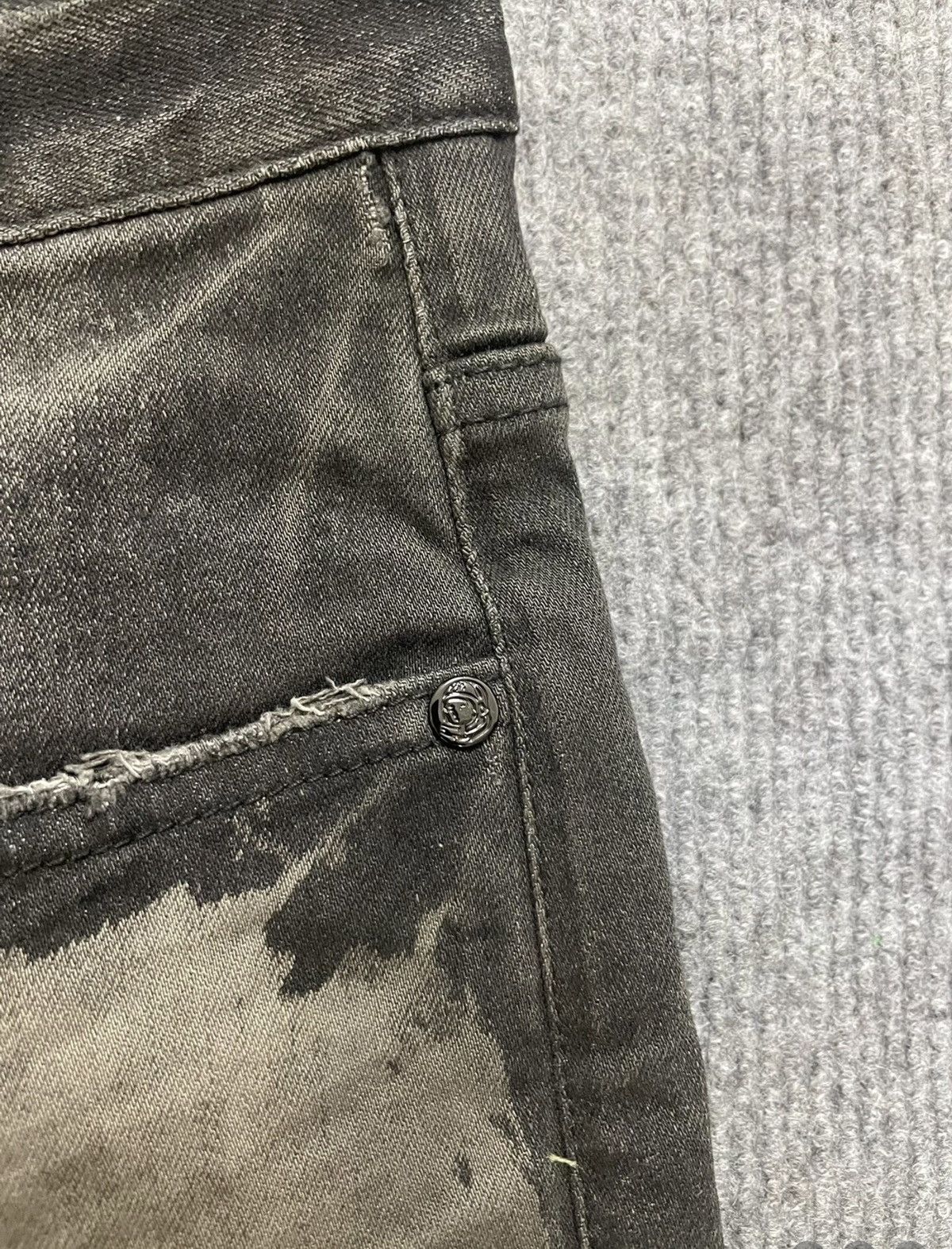 Billionaire Boys Club BBC Distressed Embroidered Slim-Fit Stretch Jeans Size US 34 / EU 50 - 7 Thumbnail