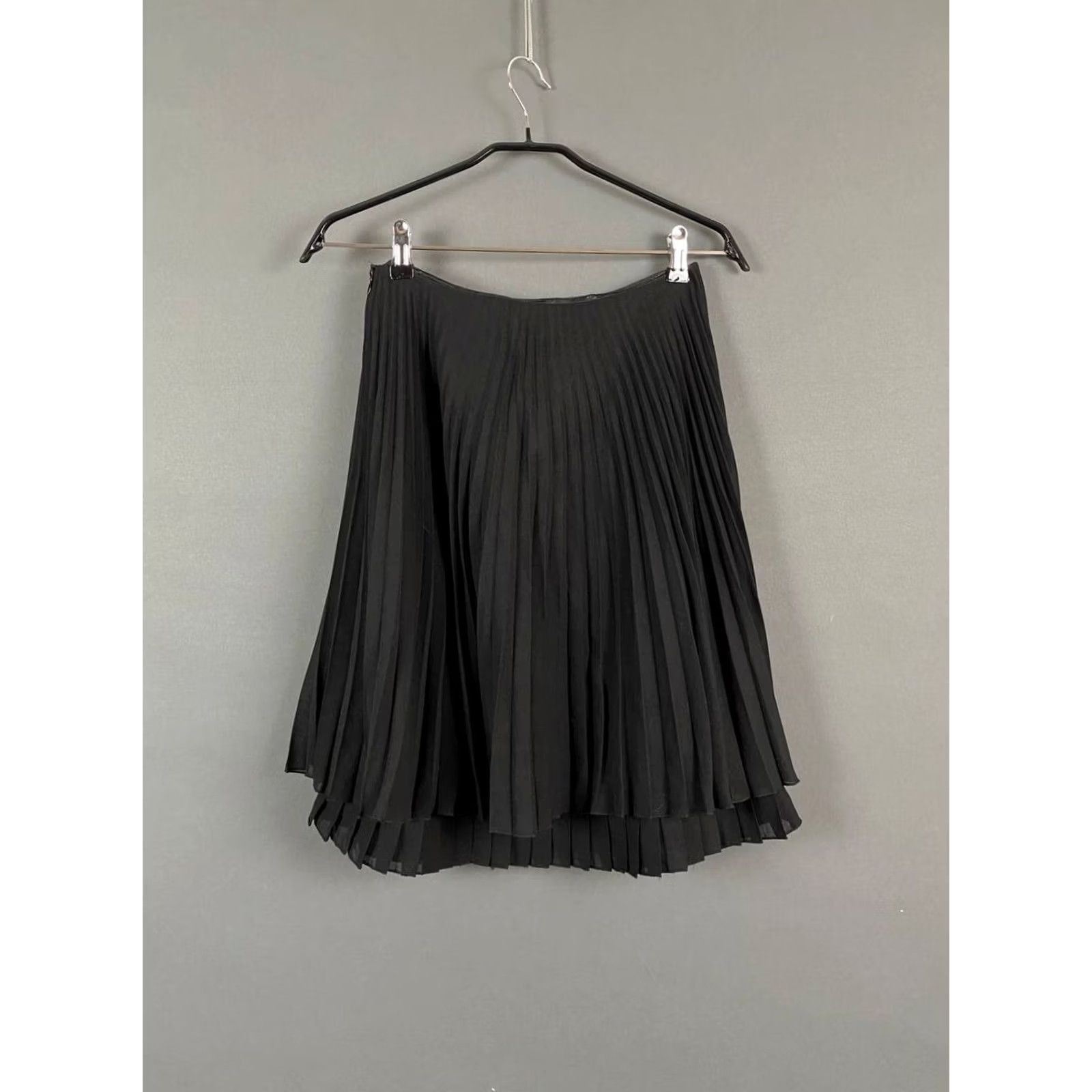 Christian Lacroix Bazar de Christian Lacroix Womens Chiffon Pleated Skirt Size L Black Polyester Size 36" / US 14 / IT 50 - 2 Thumbnail