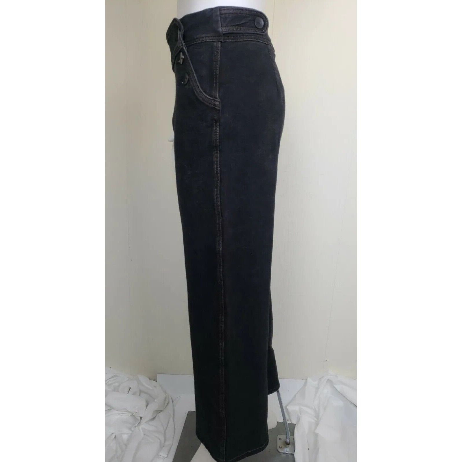 Other TravelSmith Wide Leg Sailor Pants Womens Sz 8 Petite Black B Size 30" / US 8 / IT 44 - 6 Thumbnail