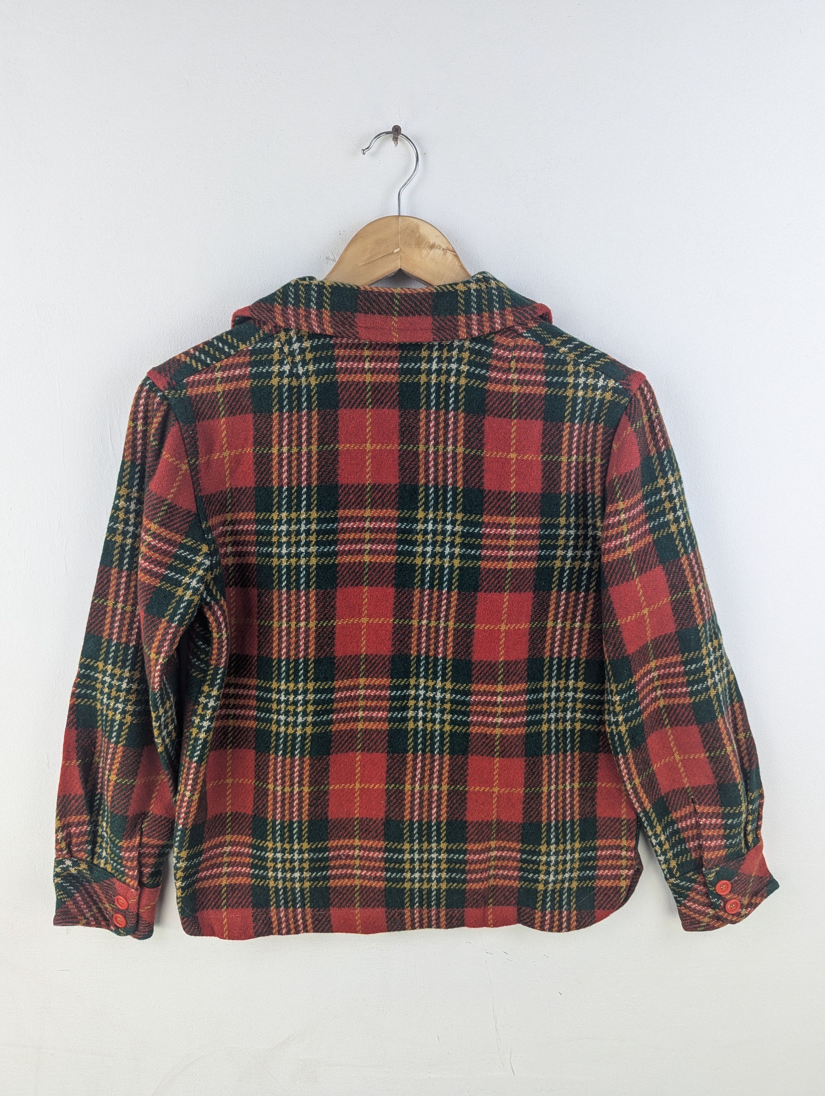 Flannel × Vintage Vintage Wool Shirt Button Up Checkered Scotland Pattern Size M / US 6-8 / IT 42-44 - 10 Thumbnail