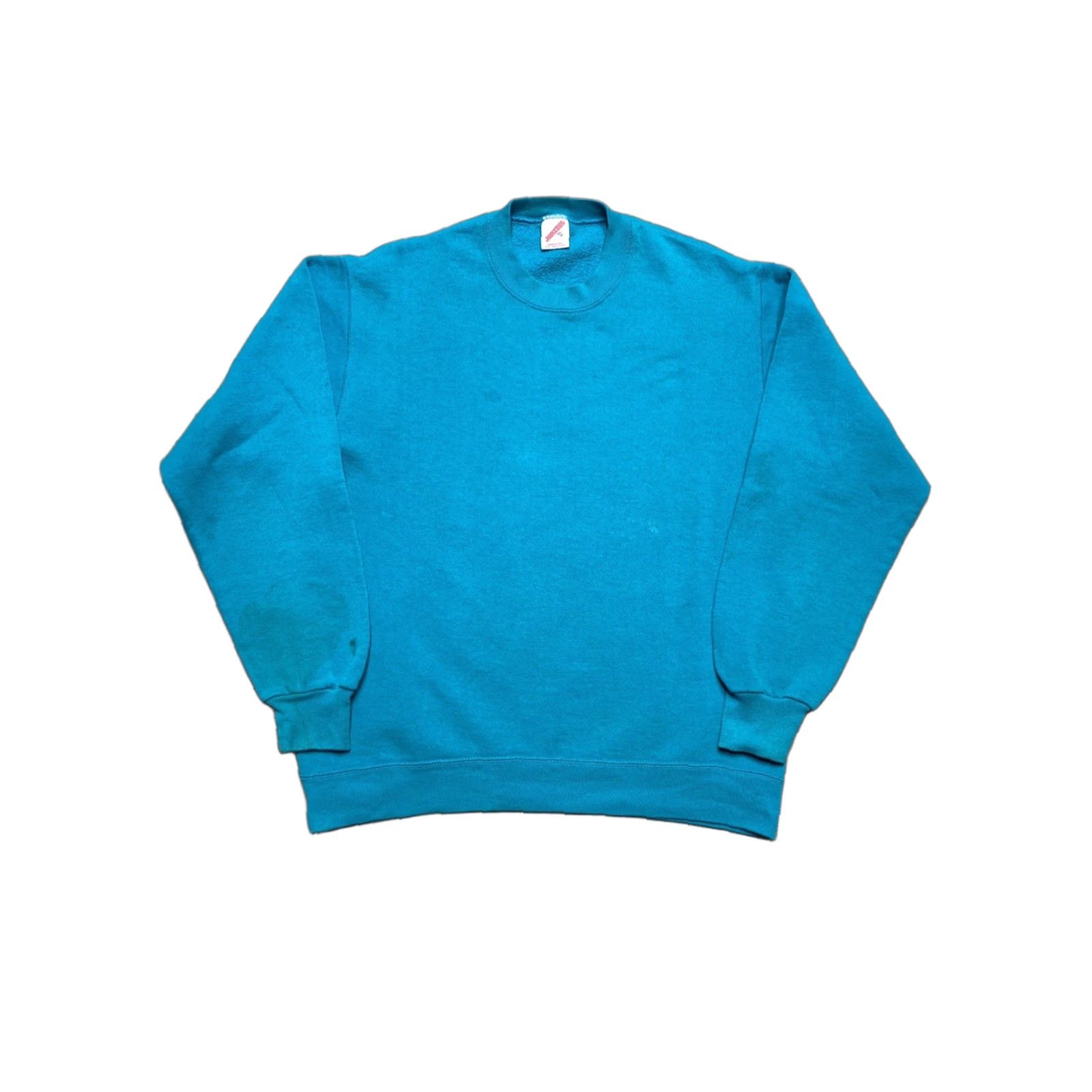Jerzees VINTAGE 80s 90s Jerzees crewneck sweatshirt teal blue Made in USA men’s XL blue 90s pullover shirt Size US XL / EU 56 / 4 - 1 Thumbnail