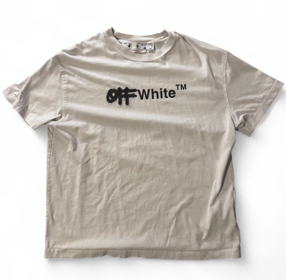 Off-White off-white spray helvetica over skate short sleeve tee Size US M / EU 48-50 / 2 - 1 Thumbnail