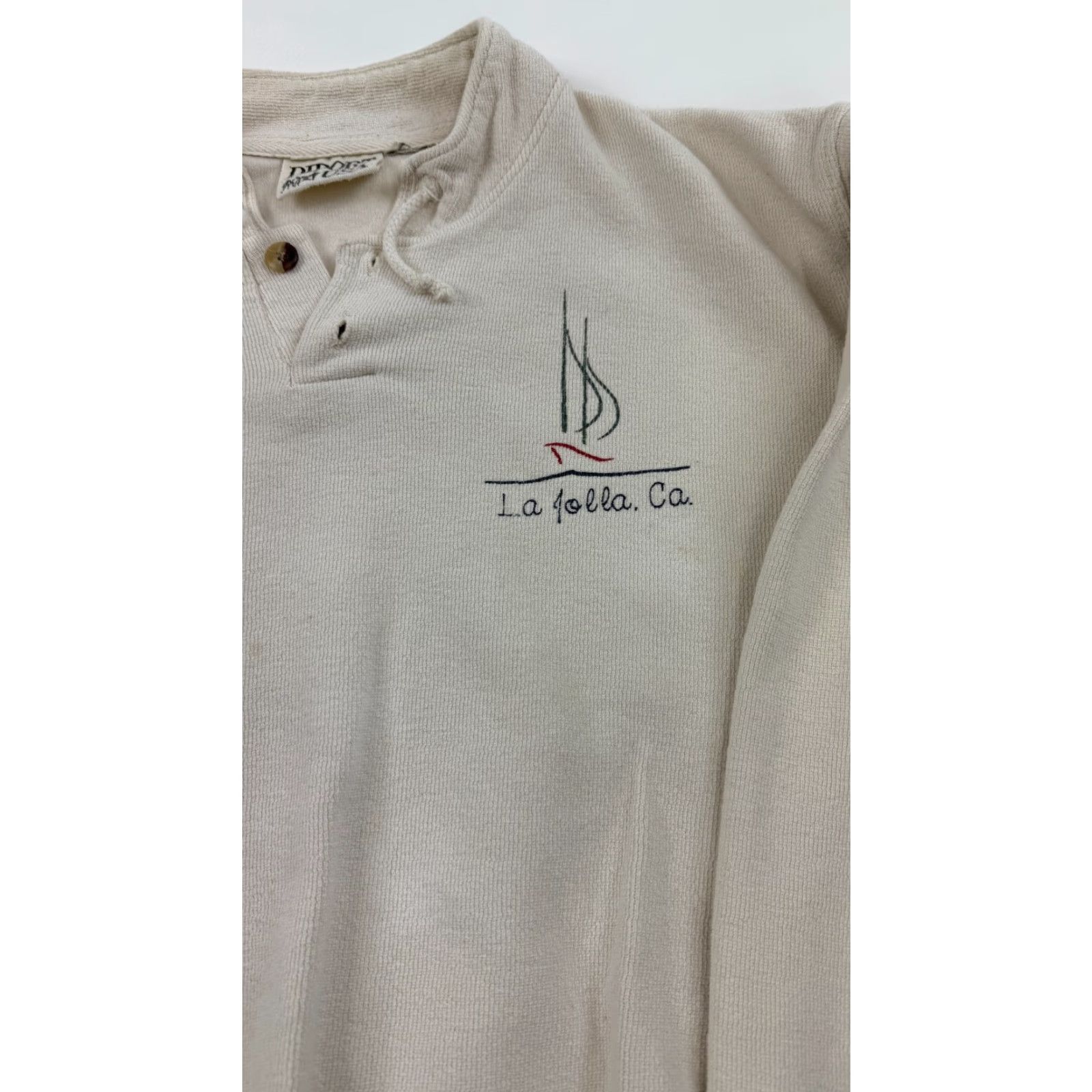 Vintage Diport USA La Jolla California Sweatshirt Mens Small Beige Long Sleeve Pullover Outdoor Size US S / EU 44-46 / 1 - 3 Thumbnail