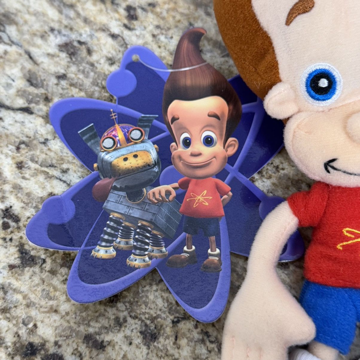 Nickelodeon × Vintage 2003 Jimmy Neutron Plush Zipper Coin Pouch Bag Keychain 10” Size ONE SIZE - 3 Thumbnail