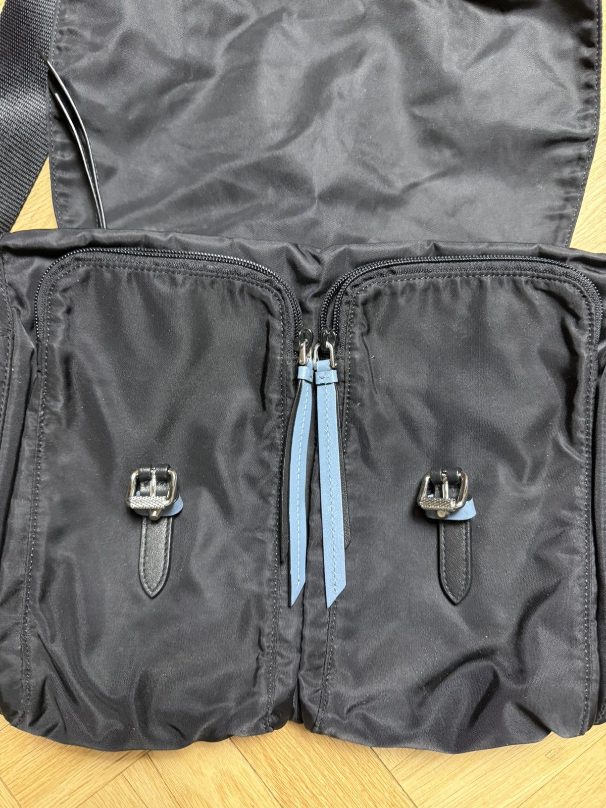 Prada Nylon Vela Studded Messenger Bag Size ONE SIZE - 8 Thumbnail