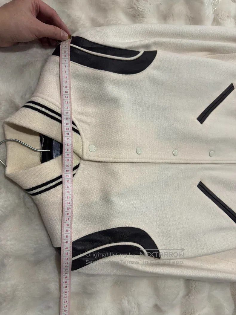 Saint Laurent Paris Saint Laurent Paris White Teddy Baseball Jacket Size US M / EU 48-50 / 2 - 6 Thumbnail