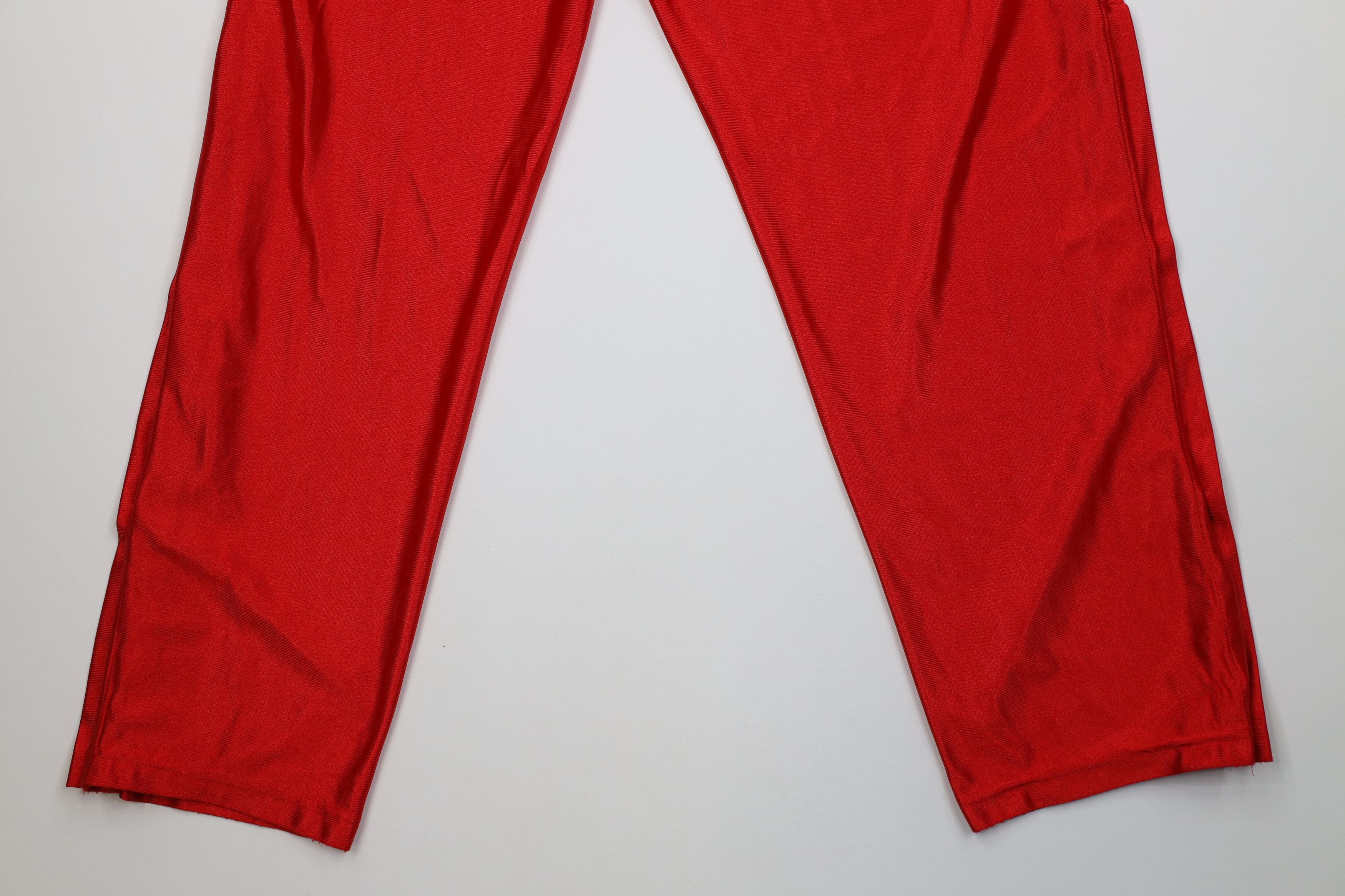 Vintage Vintage 90s Streetwear Silky Tearaway Wide Leg Pants Red USA Size US 38 / EU 54 - 14 Thumbnail