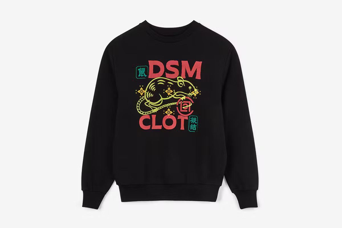 image of Clot x Dover Street Market Year Of The Rat Sweatshirt Black, Men's (Size Small)