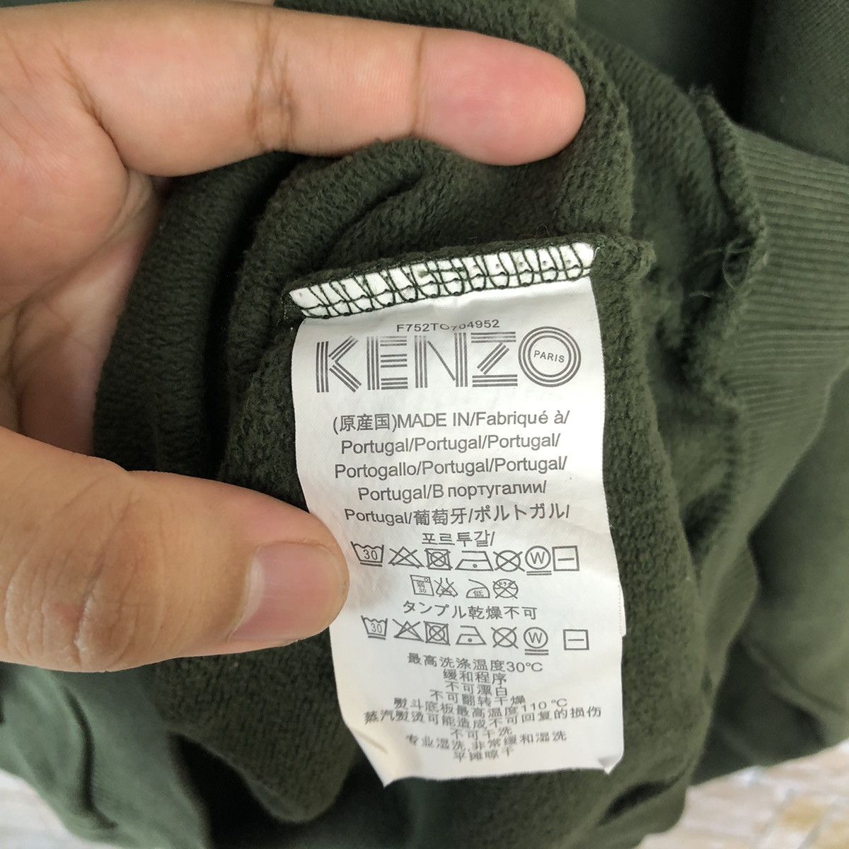 Japanese Brand Kenzo Paris Green Sweatshirt #A426 Size US S / EU 44-46 / 1 - 15 Thumbnail