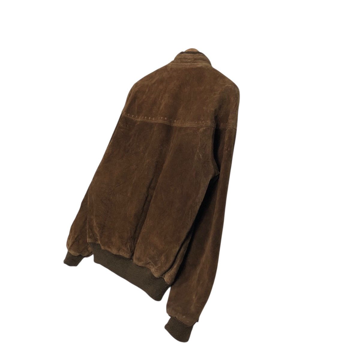Japanese Brand 90s Suede Genuine Leather MA-1 Style Bomber Issey Miyake Size US L / EU 52-54 / 3 - 11 Thumbnail