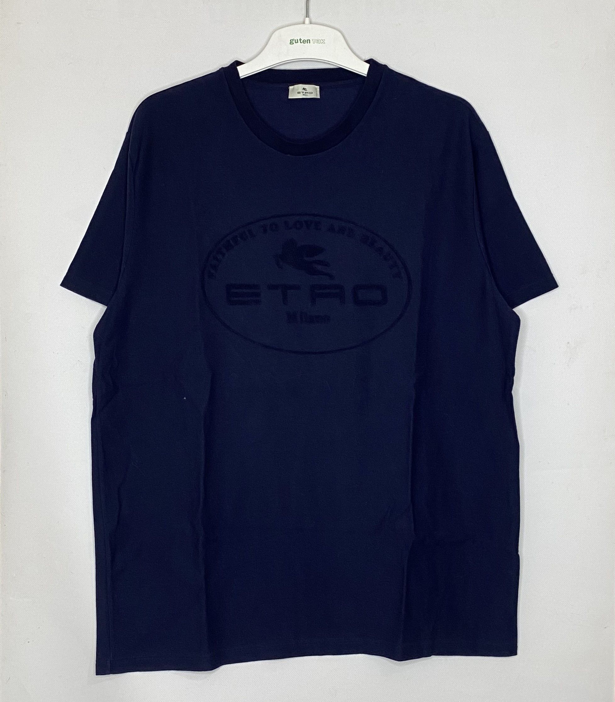 Etro ETRO T-SHIRT MENS BIG LOGO SHORT SLEEVE TEE CASUAL SIZE XL Size US XL / EU 56 / 4 - 1 Thumbnail