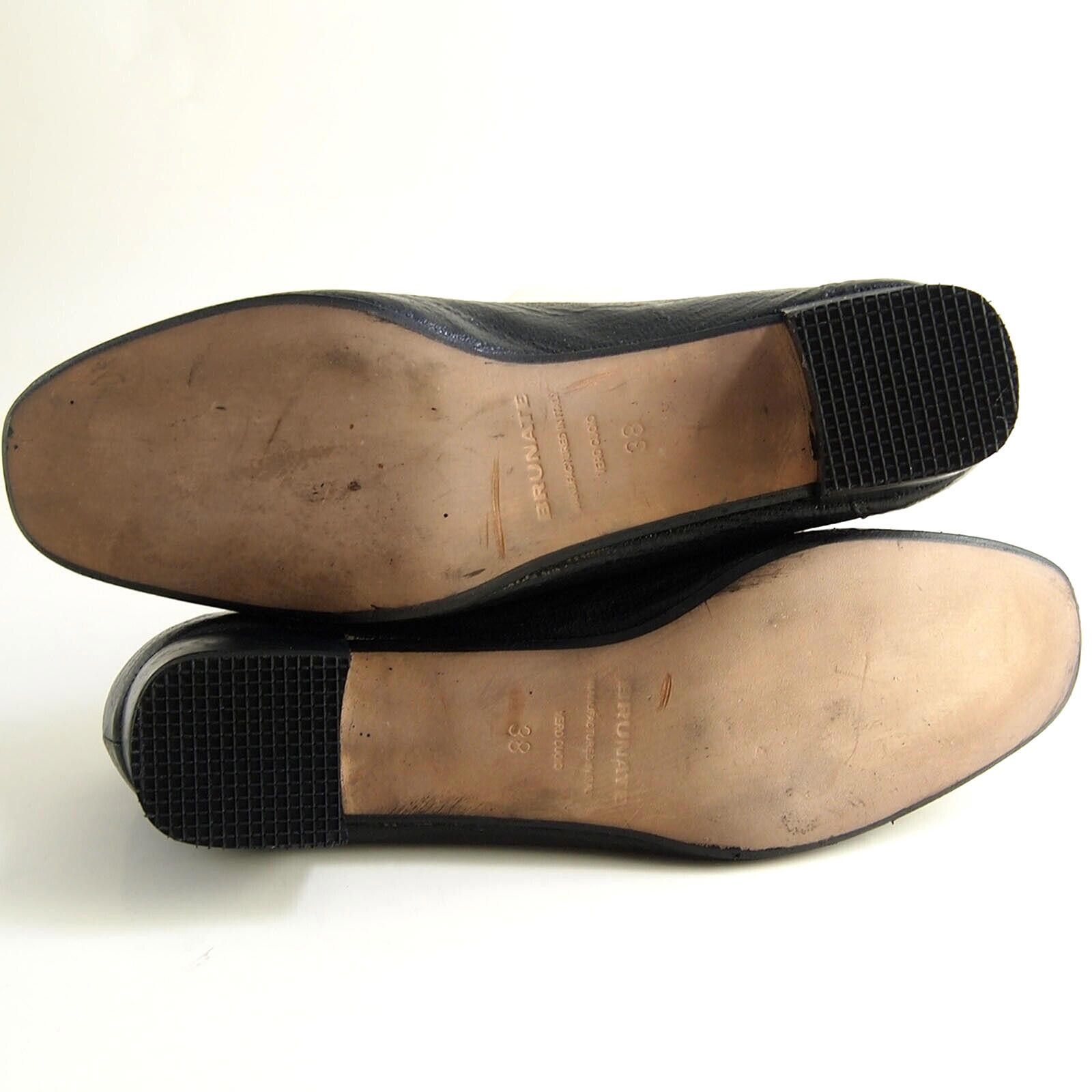 Designer Brunate Low Heel Pumps Tasseled Black US 8 EU 38 Size US 8 / IT 38 - 8 Thumbnail