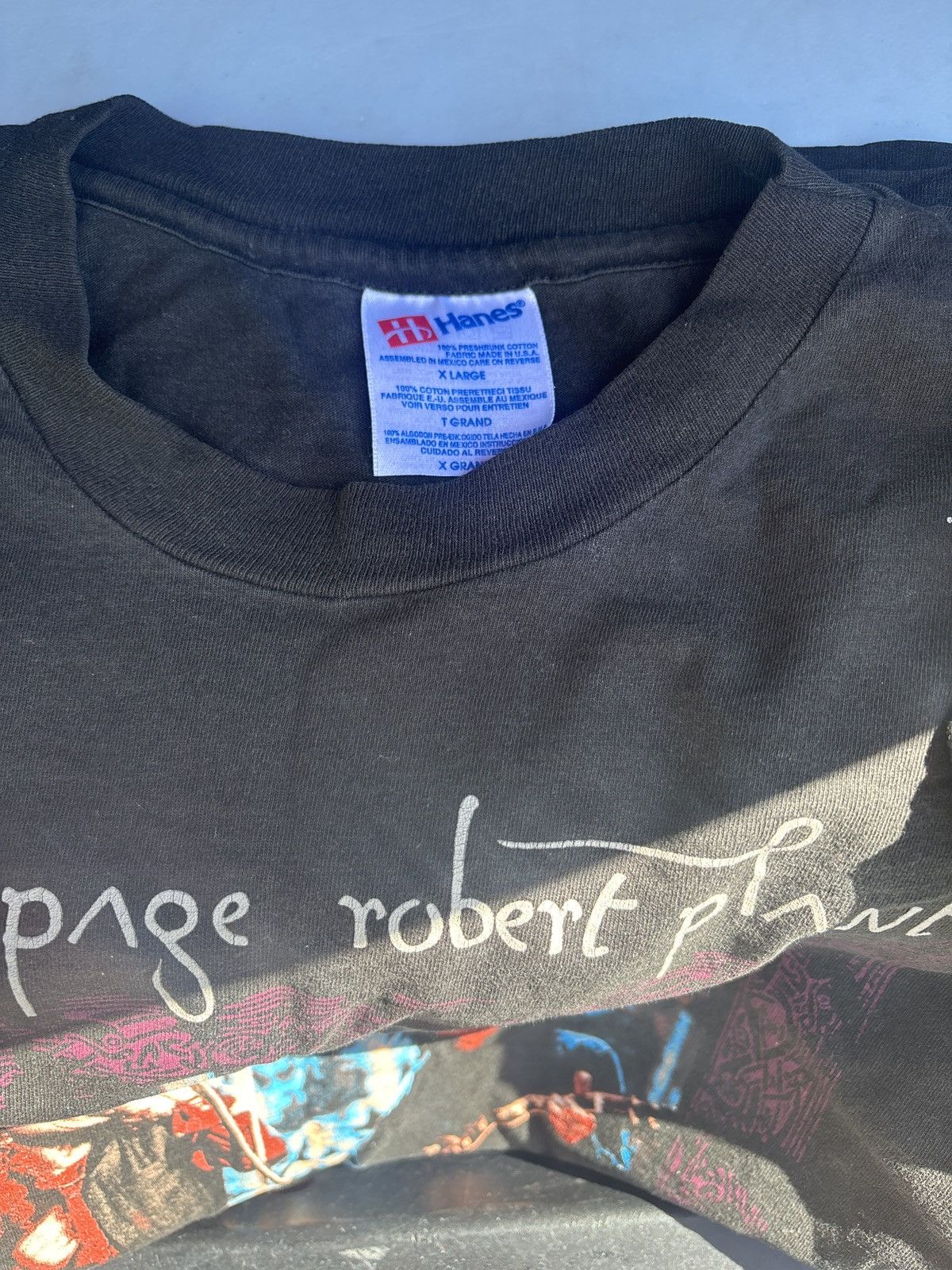 Vintage jimmy page an robert plant concert tshirt Size US XL / EU 56 / 4 - 3 Thumbnail