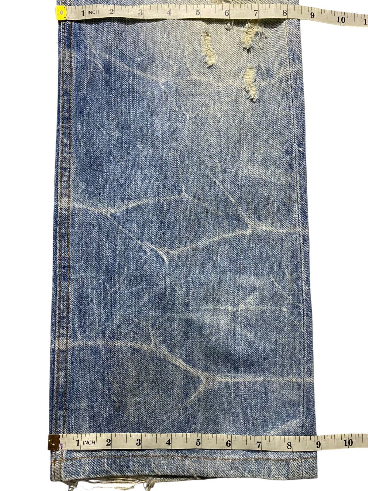 Japanese Brand Distressed Denim with Silver Cros Thunder Bootcut Jeans Size US 32 / EU 48 - 16 Thumbnail