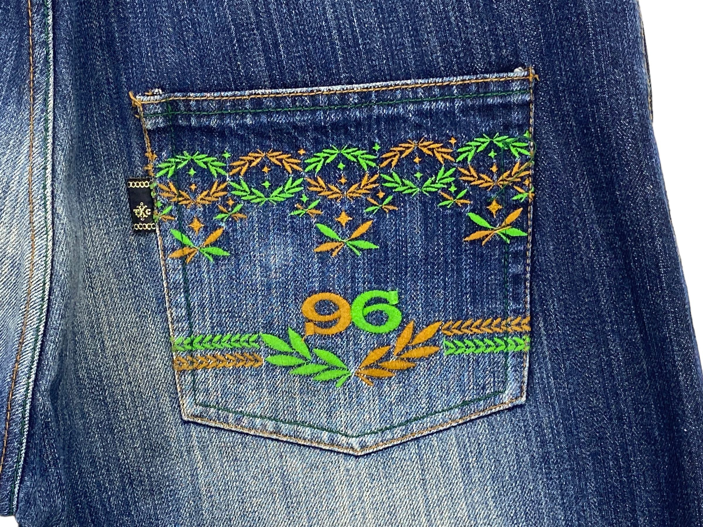 Japanese Brand Xanthous Denim Jeans Hip Hop Skateboards Baggy Jeans Pants Size US 35 - 9 Thumbnail