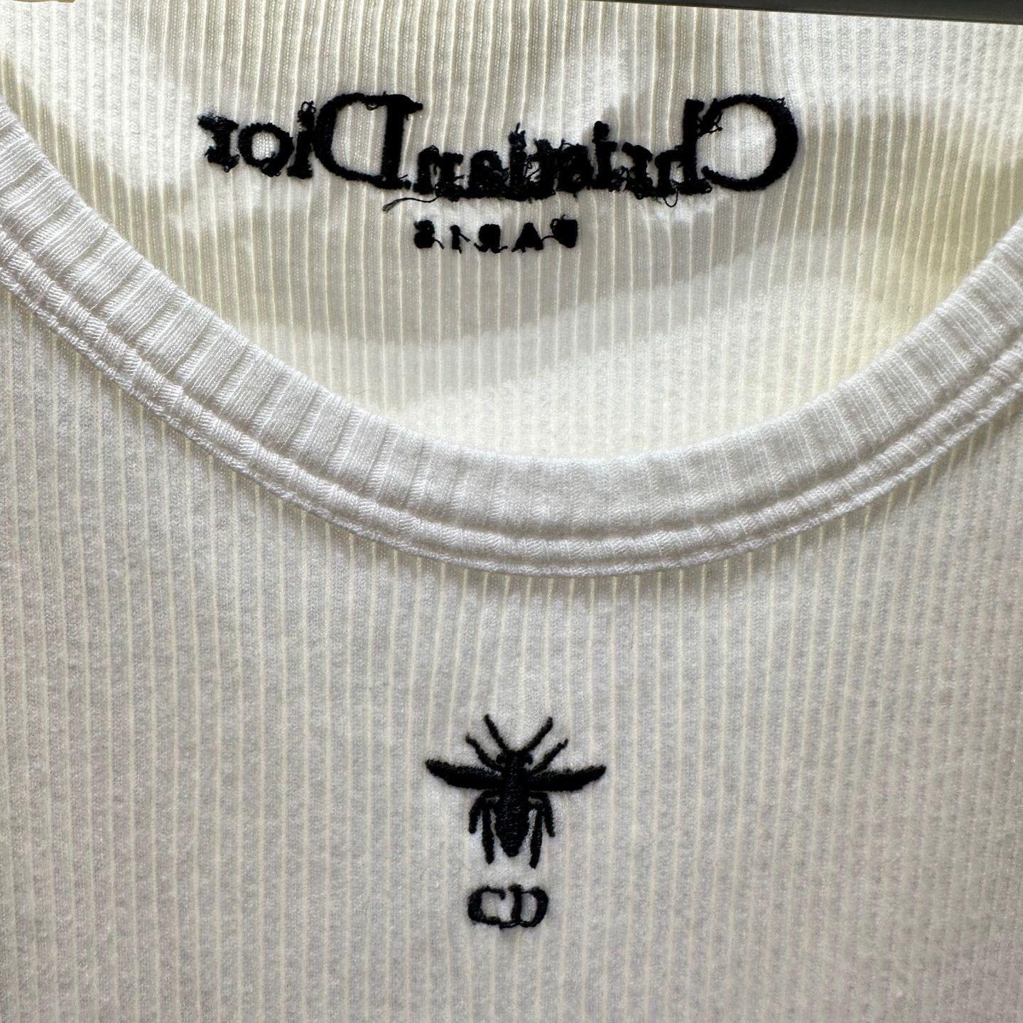 Christian Dior Monsieur Dior feb312 Bumblebee CD embroidered cotton tank top Size XS / US 0-2 / IT 36-38 - 5 Thumbnail