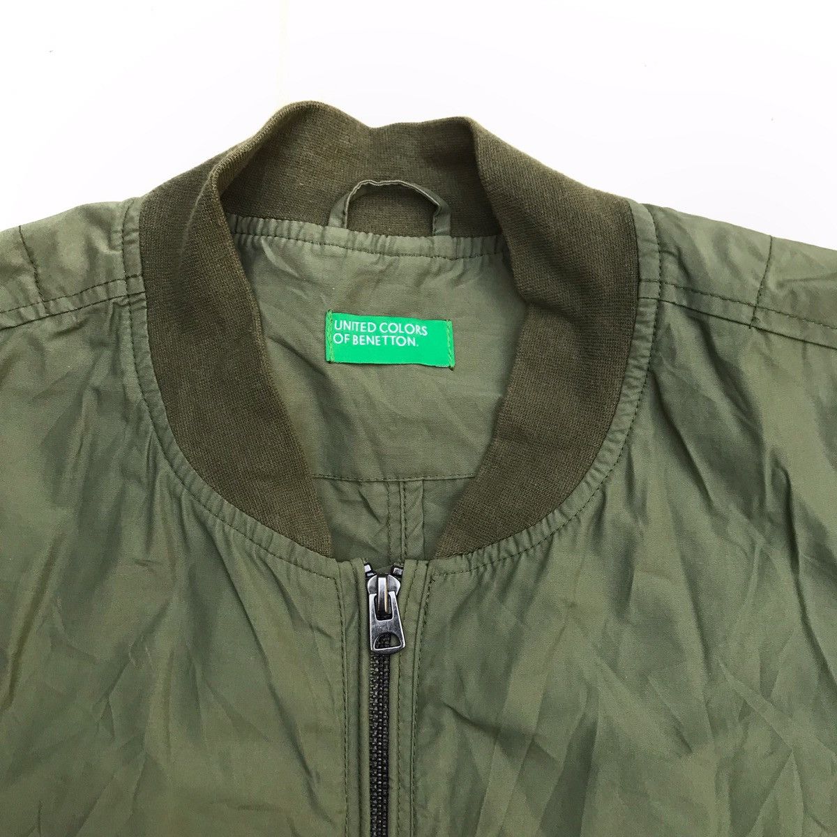 United Colors Of Benetton United Colors of Benetton Green Sage Bomber Flight jacket Size US L / EU 52-54 / 3 - 2 Thumbnail