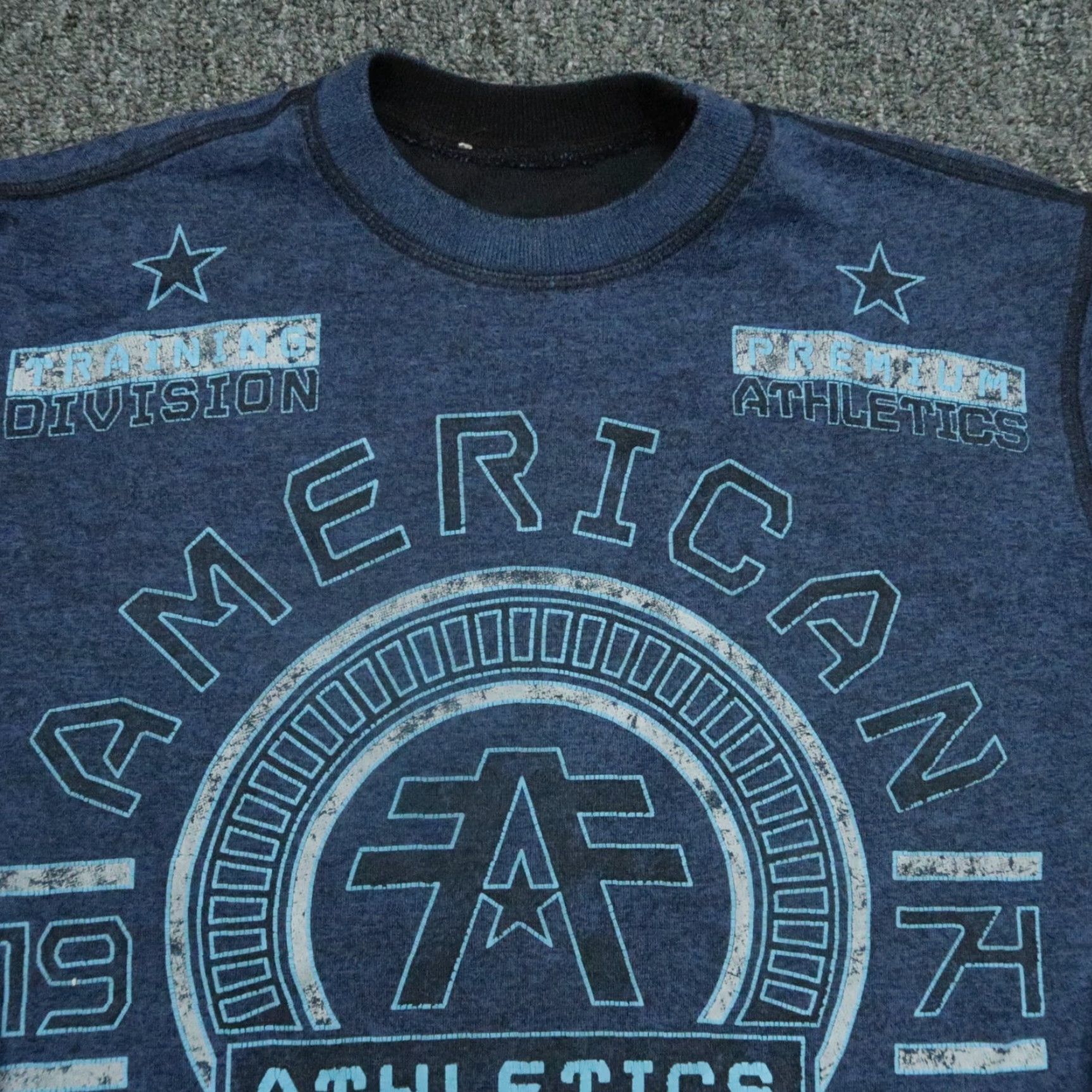 Vintage VINTAGE American Fighter Pullover Mens M Blue Reversible Crew Thermal VTG Shirt Size US M / EU 48-50 / 2 - 2 Thumbnail
