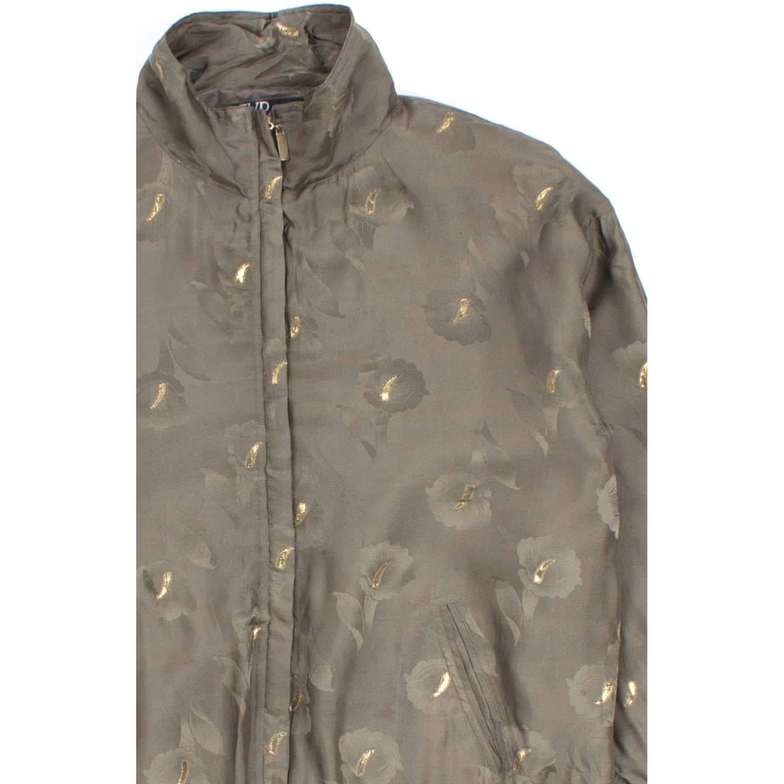 Vintage VINTAGE Metallic Silk Floral 90s Jacket XR Adult X-Large EVR Silk Jacket Mens Womens Boys Girls Size US XL / EU 56 / 4 - 2 Thumbnail