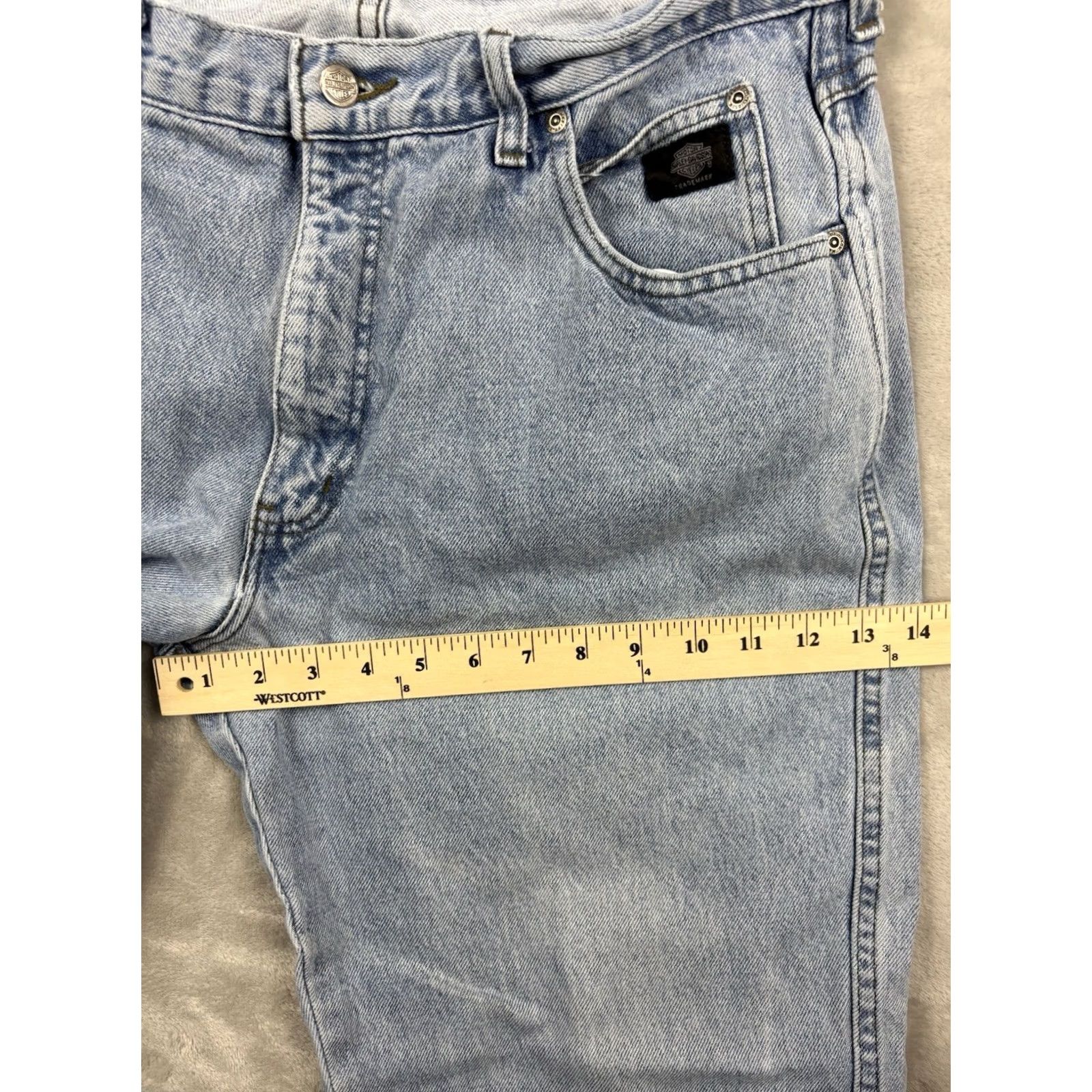 Harley Davidson Harley-Davidson Jeans Mens Relaxed Fit Straight Leg Light Wash Denim Size 36x32 Size US 36 / EU 52 - 5 Thumbnail
