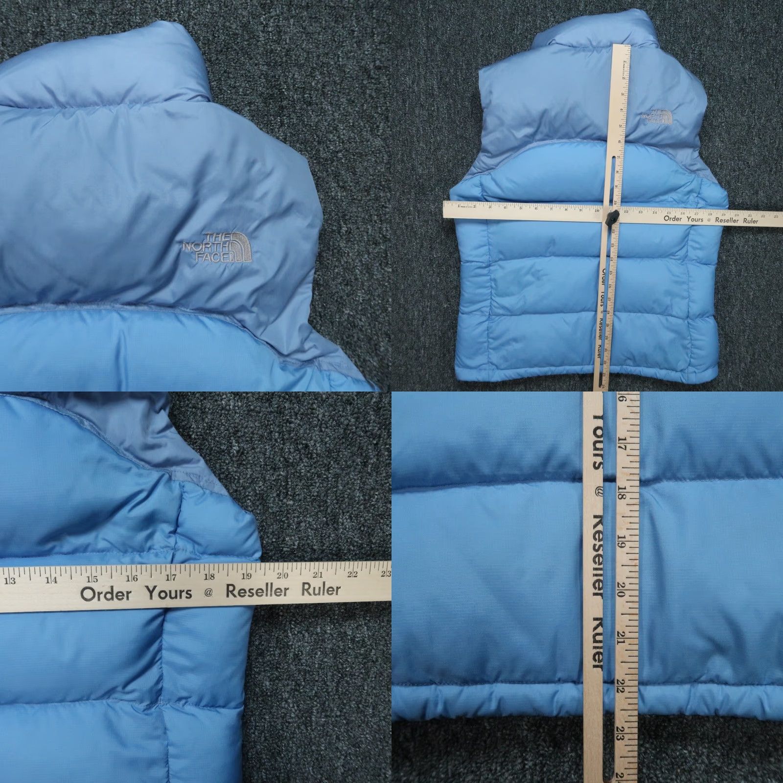 The North Face The North Face Vest Womens Medium Blue Nuptse 700 Down Full Zip Puffer Jacket Regular Insulated Lined Pocket Zipped Pockets Casual Winter Fall Spring Size M / US 6-8 / IT 42-44 - 8 Thumbnail