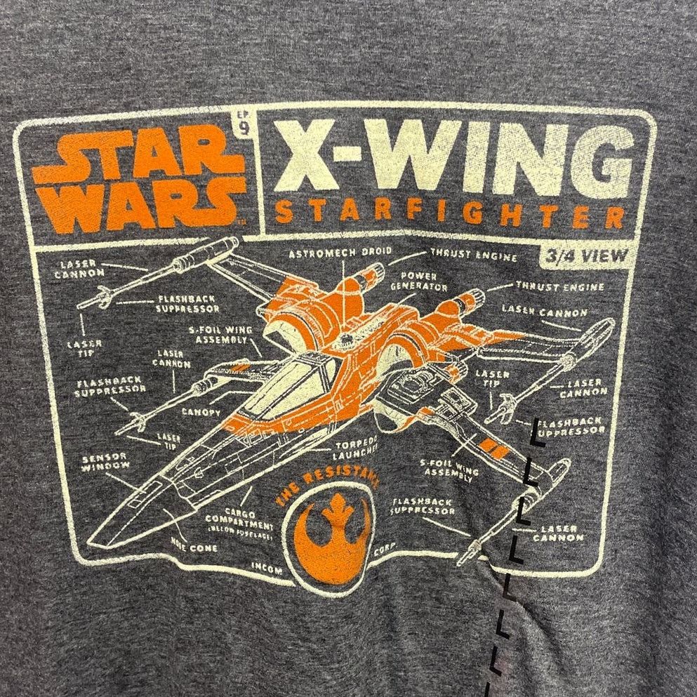 Star Wars New Star Wars Mens Large X-Wing Starfighter Specs Tee Size US L / EU 52-54 / 3 - 2 Thumbnail