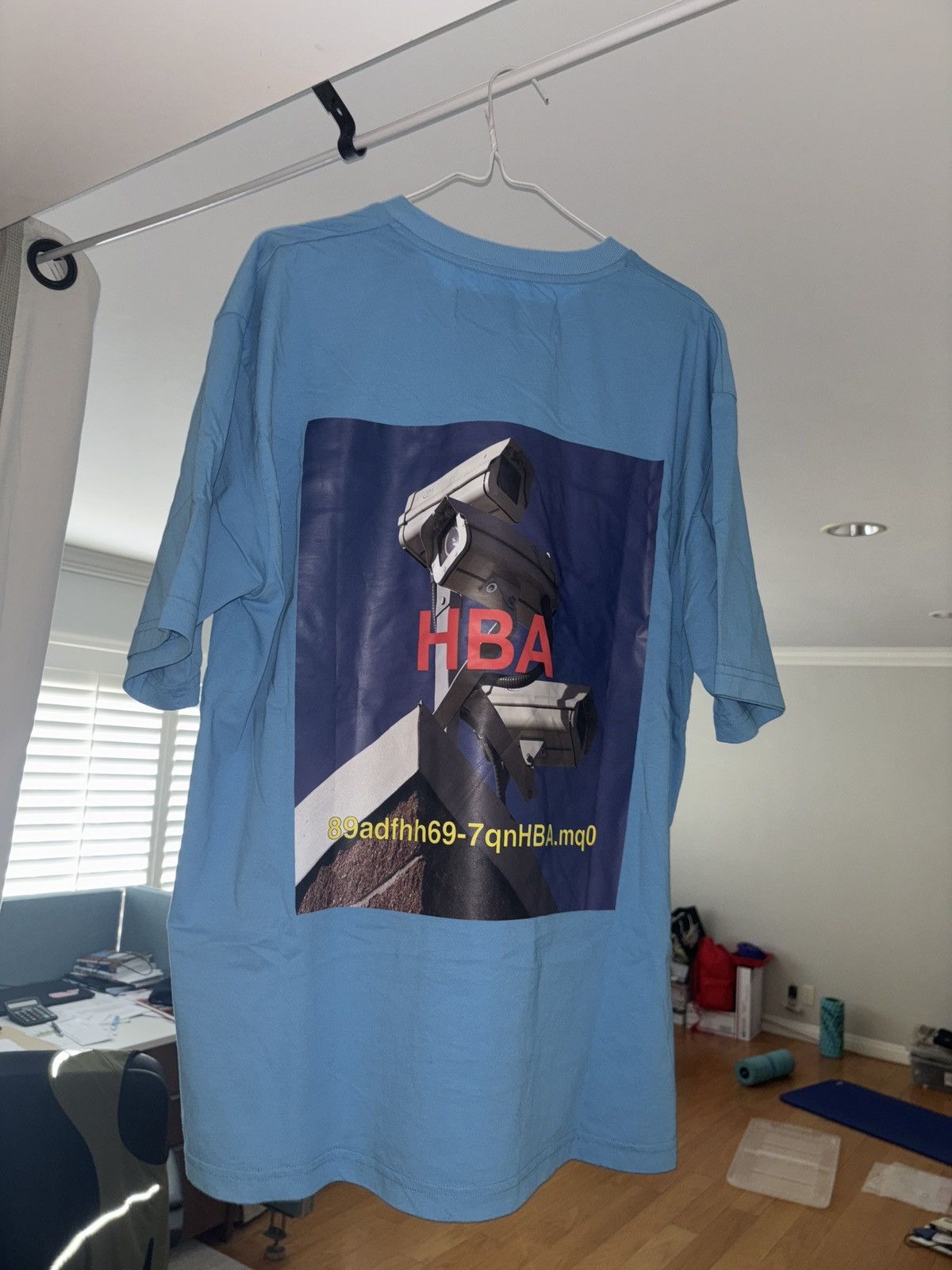 Hood by air hba blue t shirt large made in italy