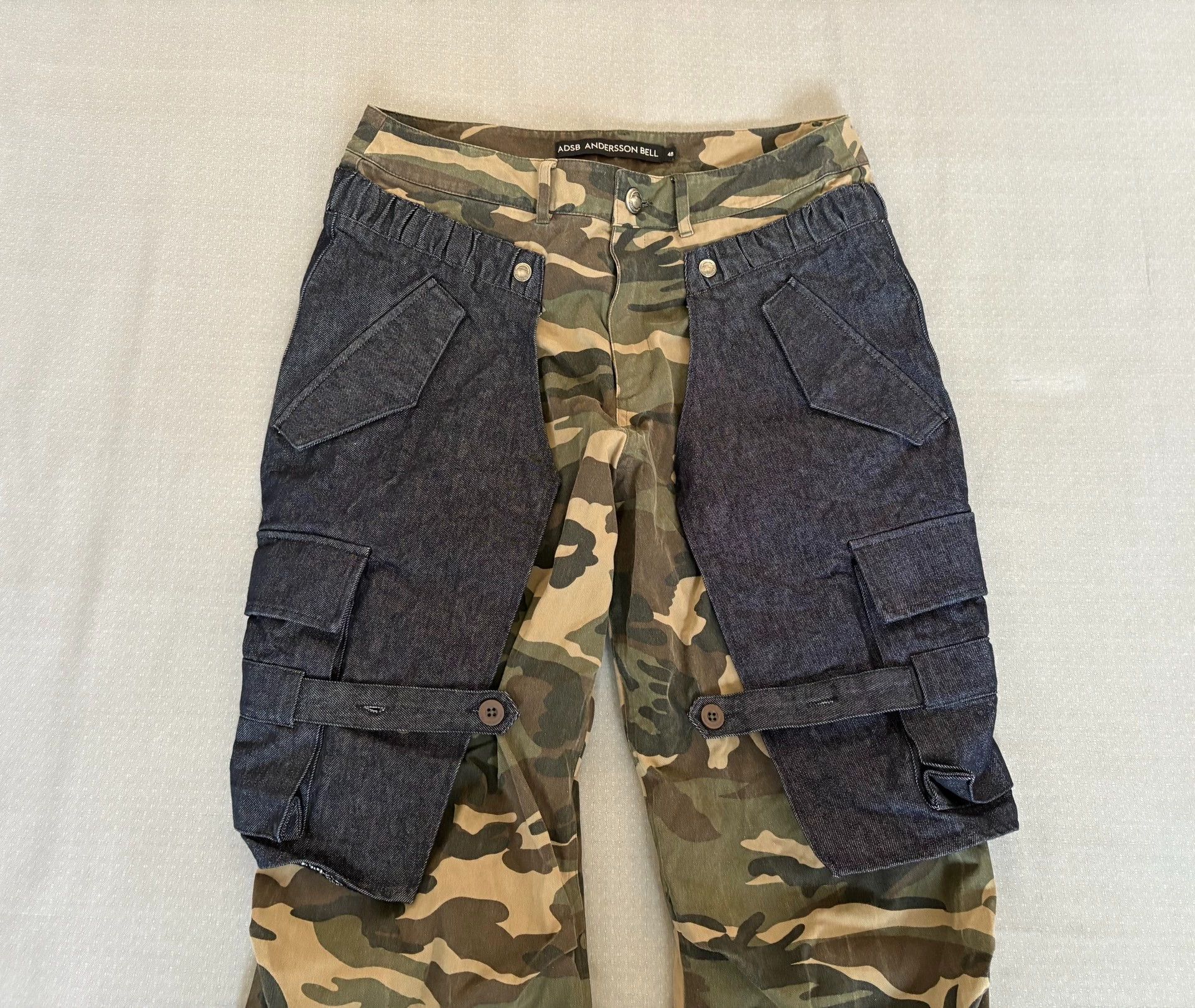 Other Andersson Bell Denim Camo Cargo Pants Button Strap Cuff Size US 32 / EU 48 - 2 Thumbnail